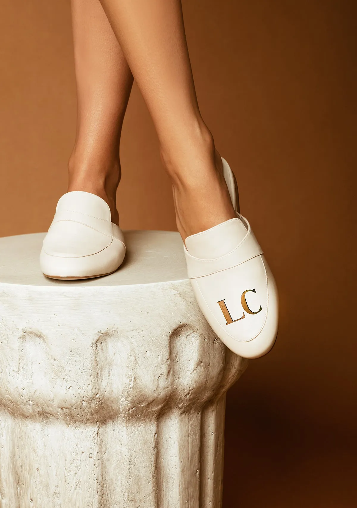 Monogram Beige Mule Fresh Design