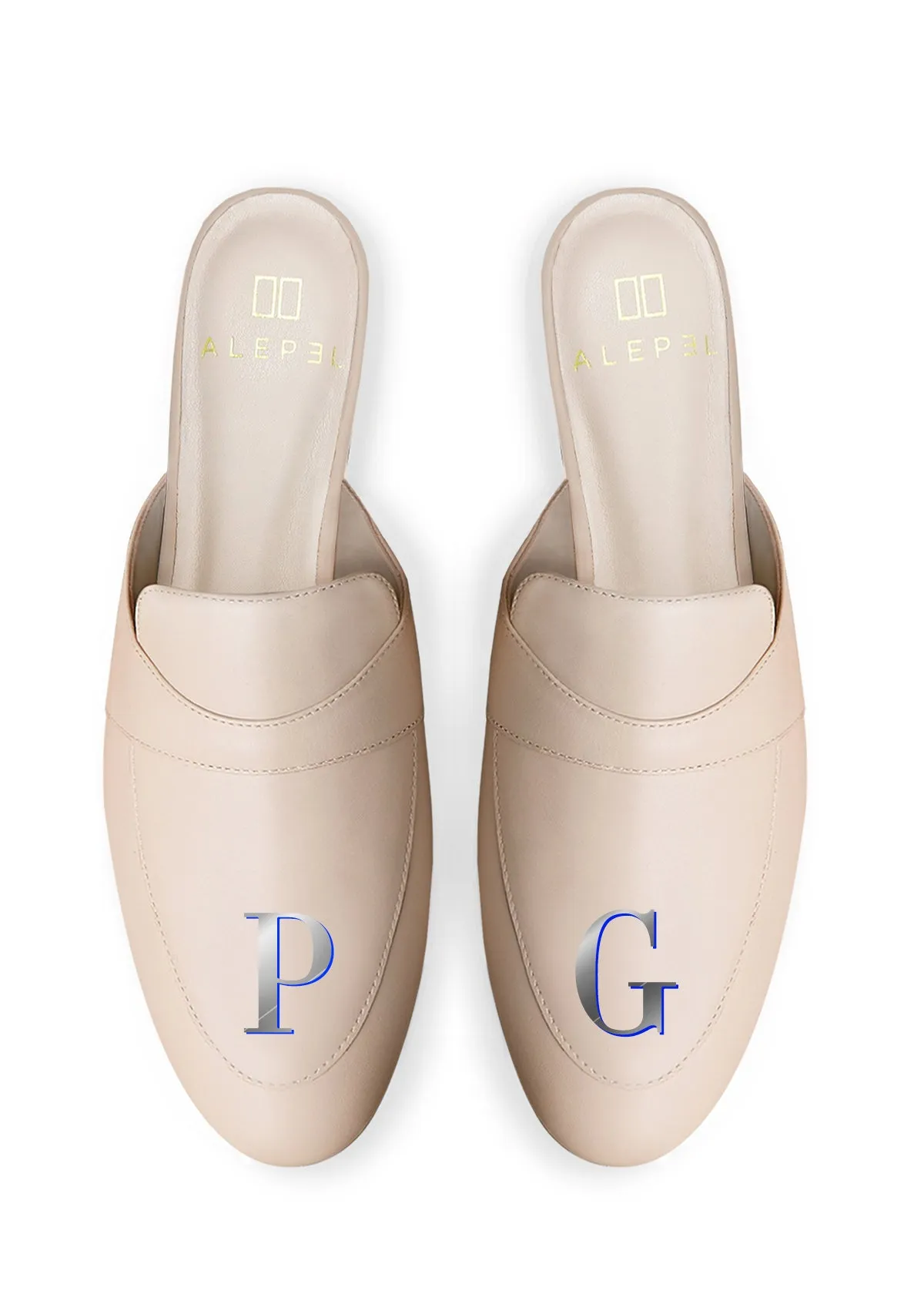 Flexible Sole Everyday Slip Monogram Beige Mule
