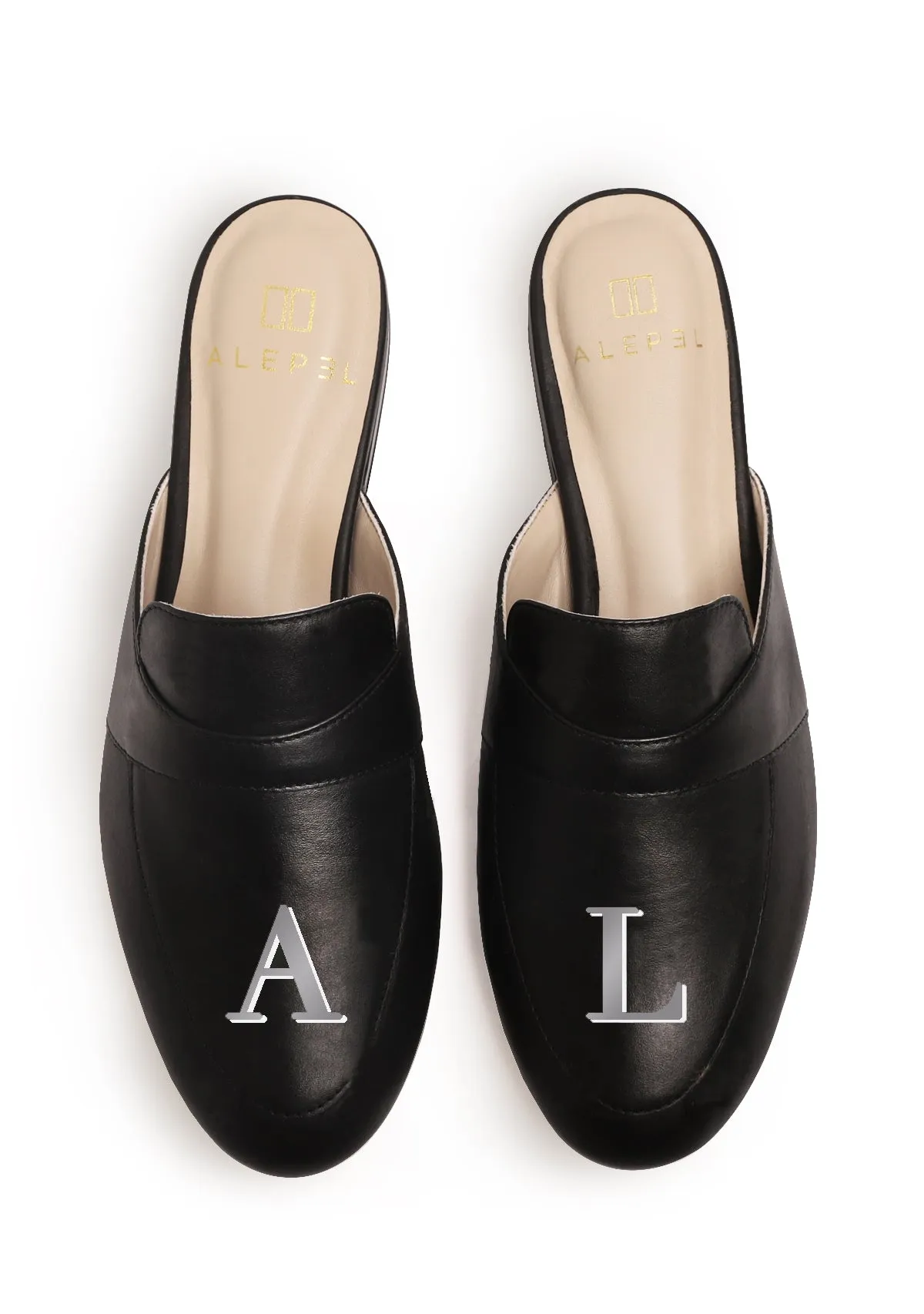 Monogram Black Mule Knitted Warm Smart Fit