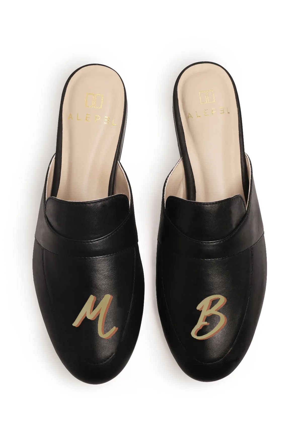 Monogram Black Mule Breathable Design