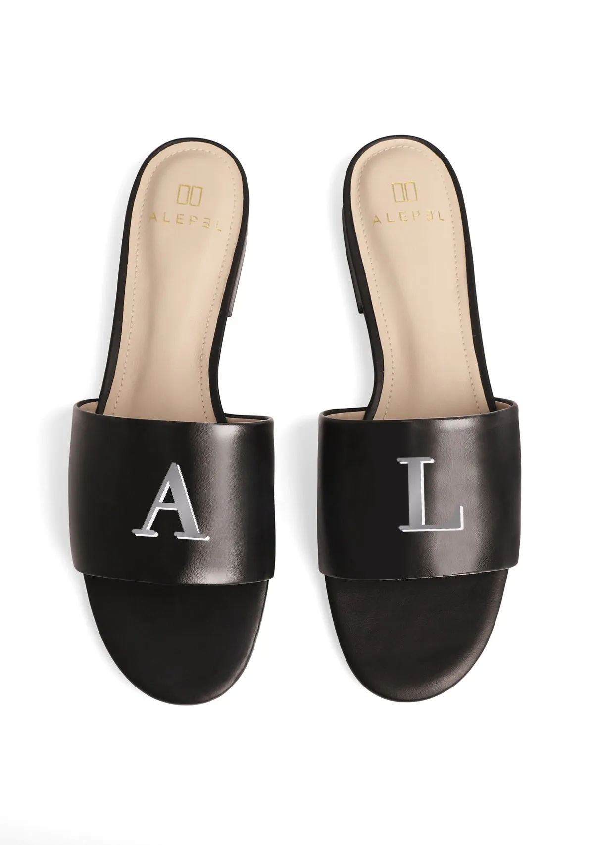Monogram Black Slide Casual Fit