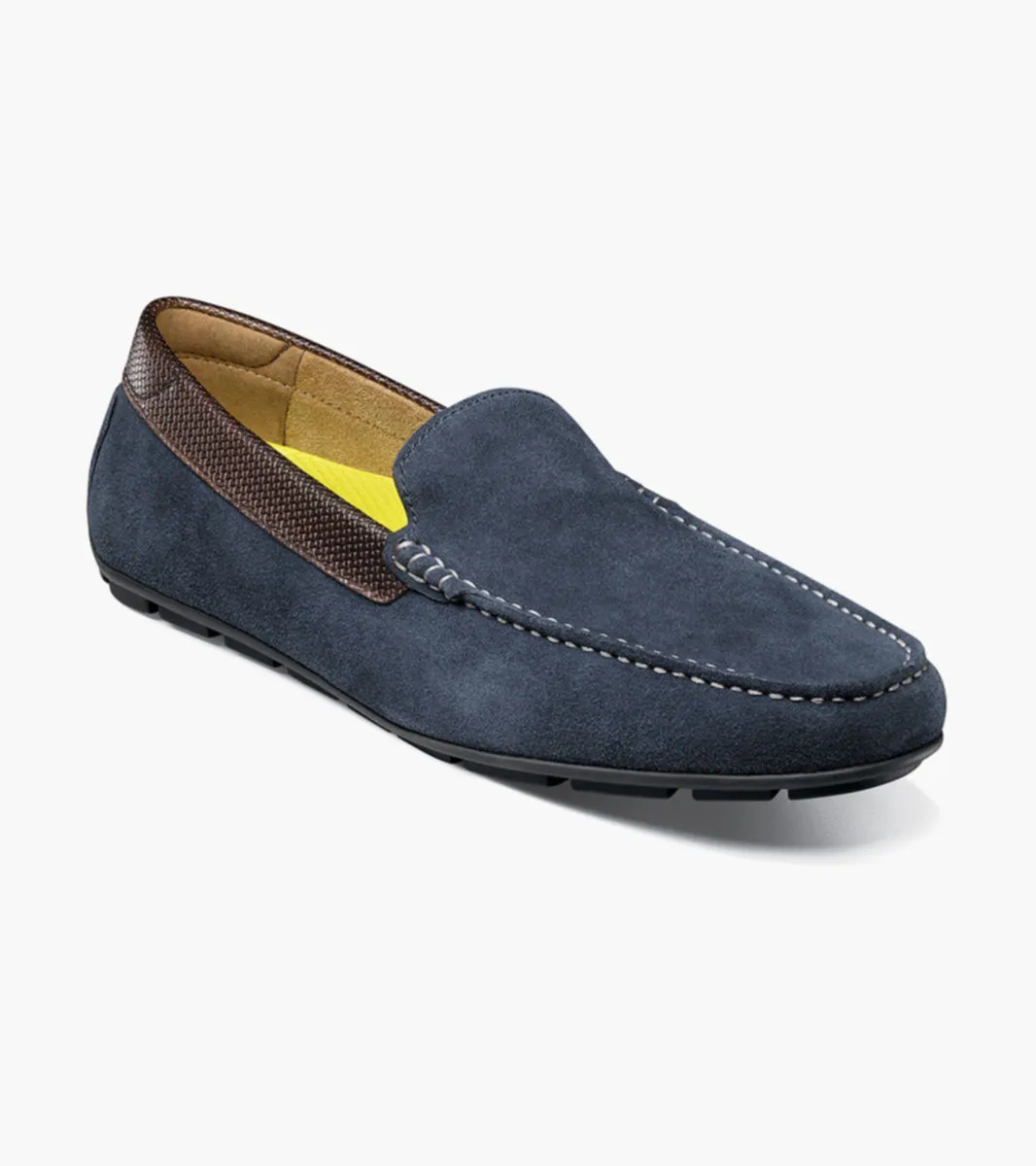 Motor Moc Toe Venetian Driver-Navy Brown | Florsheim Signature Craft