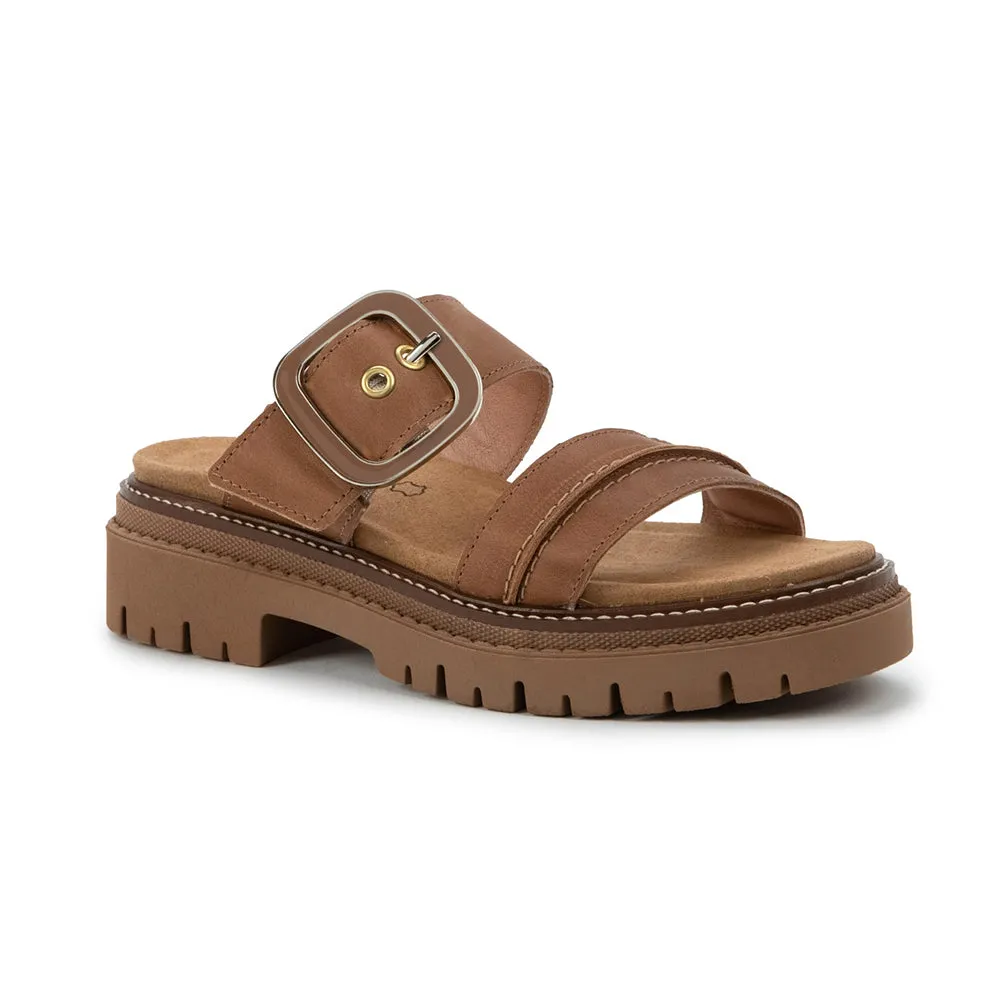 Naot Mulberry Slide Womens Shoes Latte Brown Leather