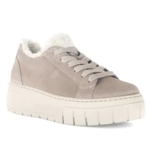 Breathable Upper Vibrant Style GABOR 73221 FUR-LINED SNEAKER - TAUPE