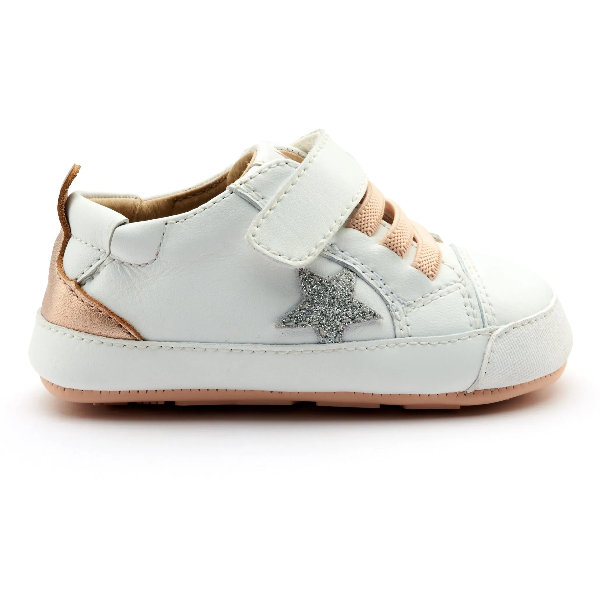 Multi Purpose Old Soles Girl's 0085RT Platinum Bub Casual Shoes - Snow / Copper / Glam Argent / Copper Sole