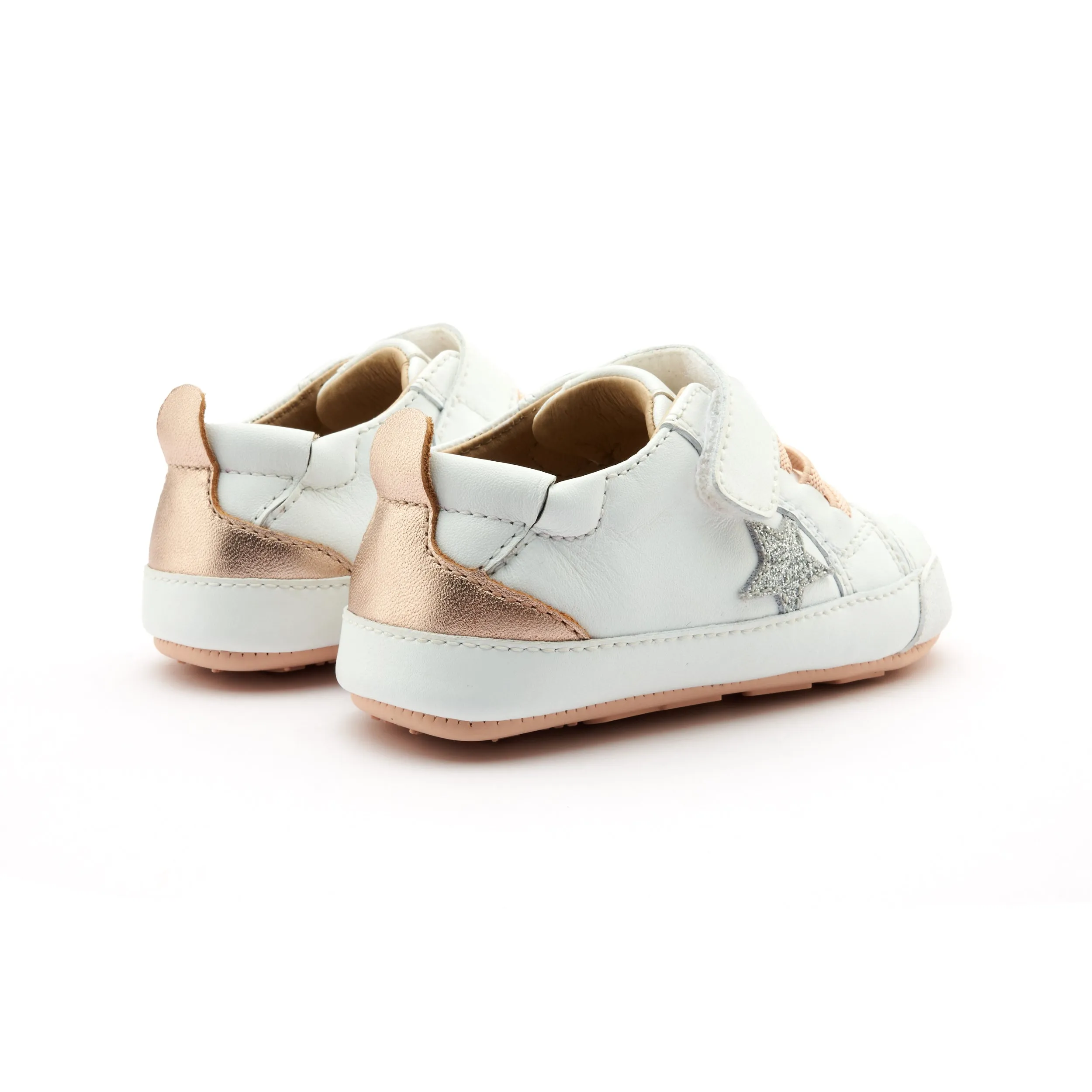 Multi Purpose Old Soles Girl's 0085RT Platinum Bub Casual Shoes - Snow / Copper / Glam Argent / Copper Sole