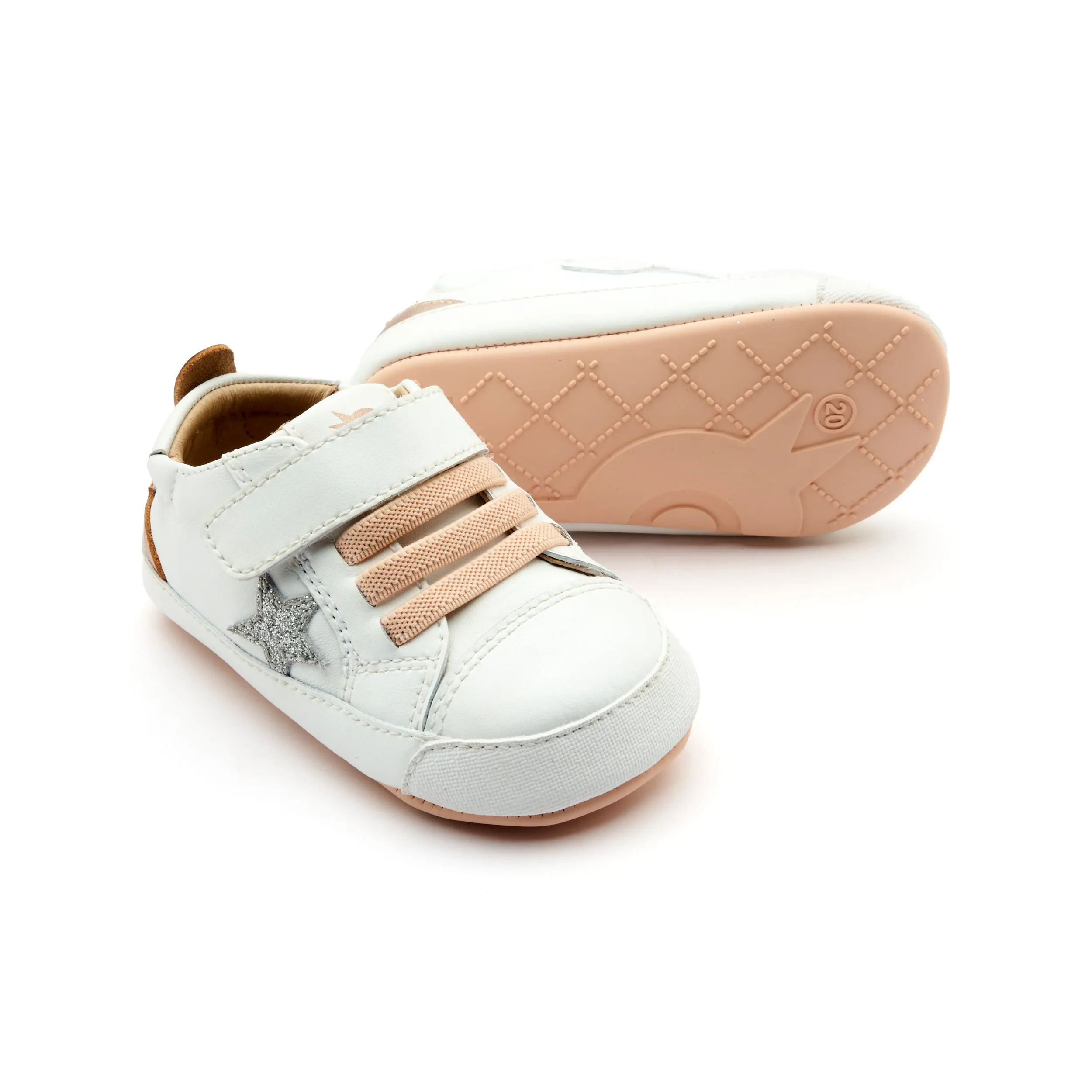 Multi Purpose Old Soles Girl's 0085RT Platinum Bub Casual Shoes - Snow / Copper / Glam Argent / Copper Sole