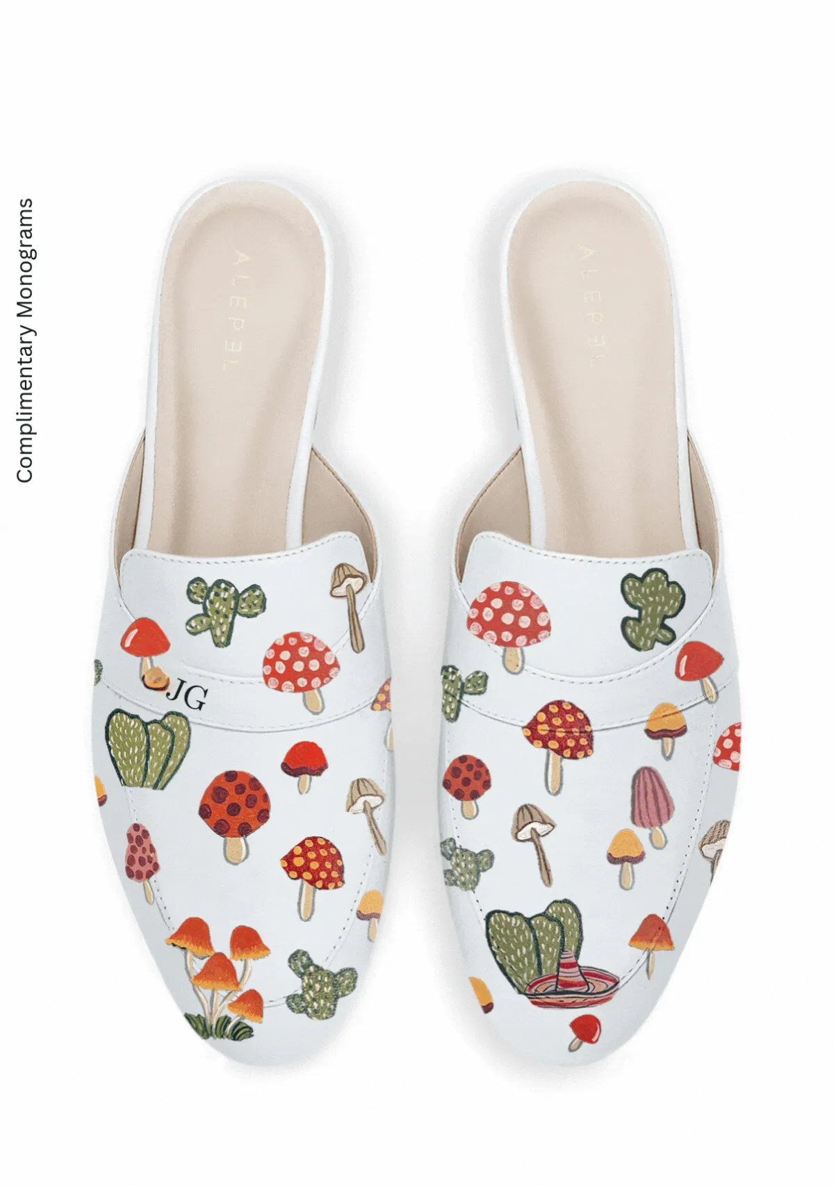 Mushroom White Mule Soft Insole