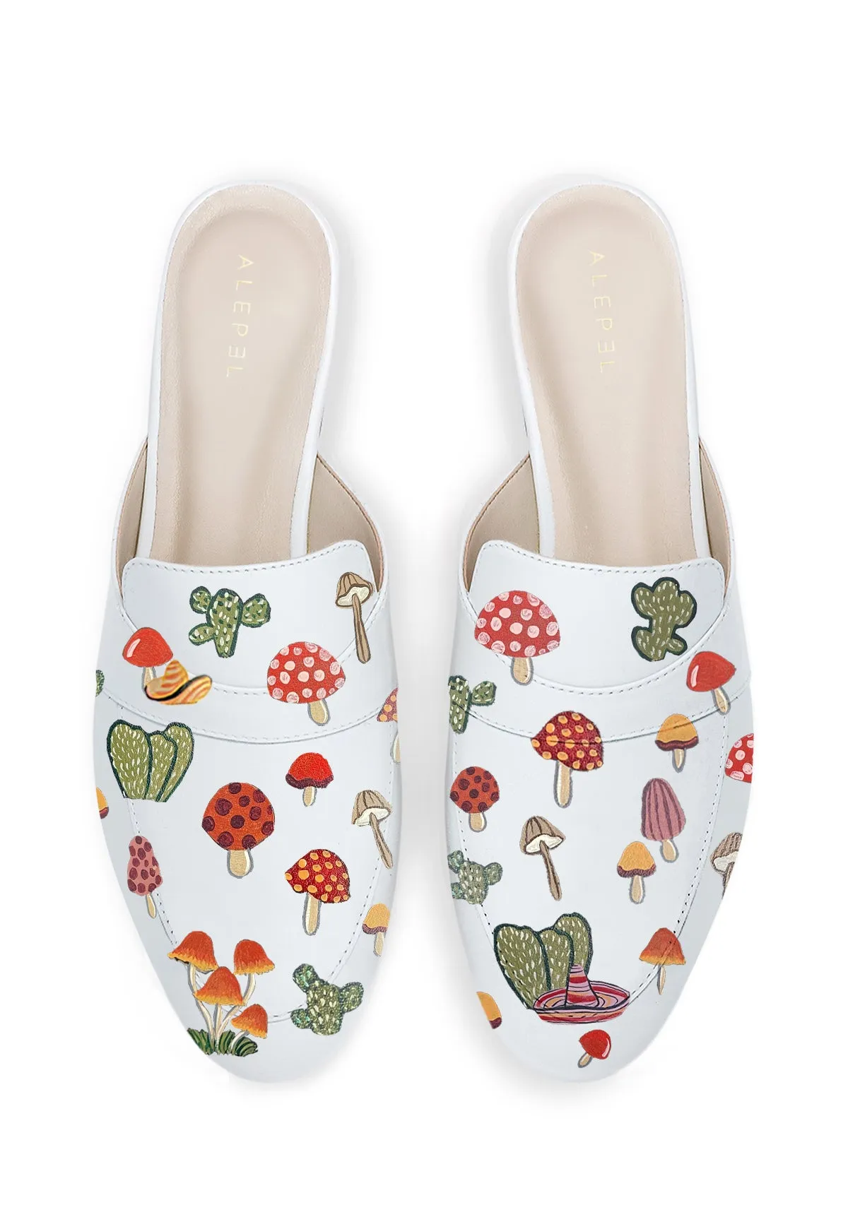 Mushroom White Mule Comfy Travel Fit