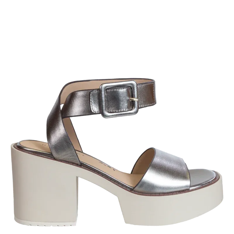 NAKED FEET ICONOCLAST - GUNMETAL Comfort and Style Sandals