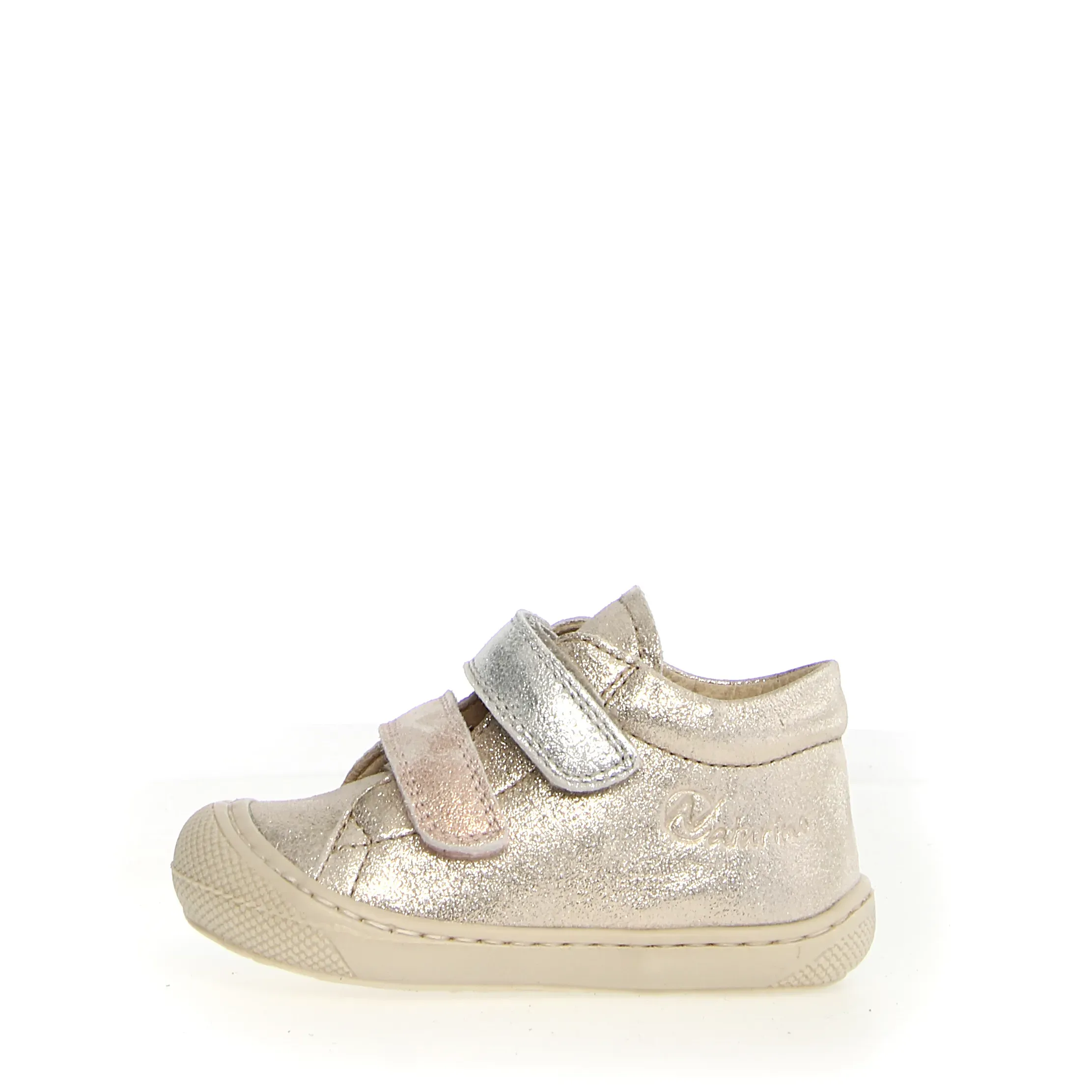 Naturino Corkel Vl Girl's Casual Shoes - Platinum/Cipria/Silver Youth Collection