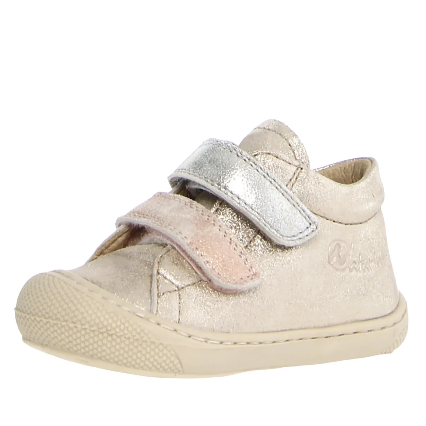 Weekend wear for kids Soft fabric for kids Naturino Corkel Vl Girl's Casual Shoes - Platinum/Cipria/Silver