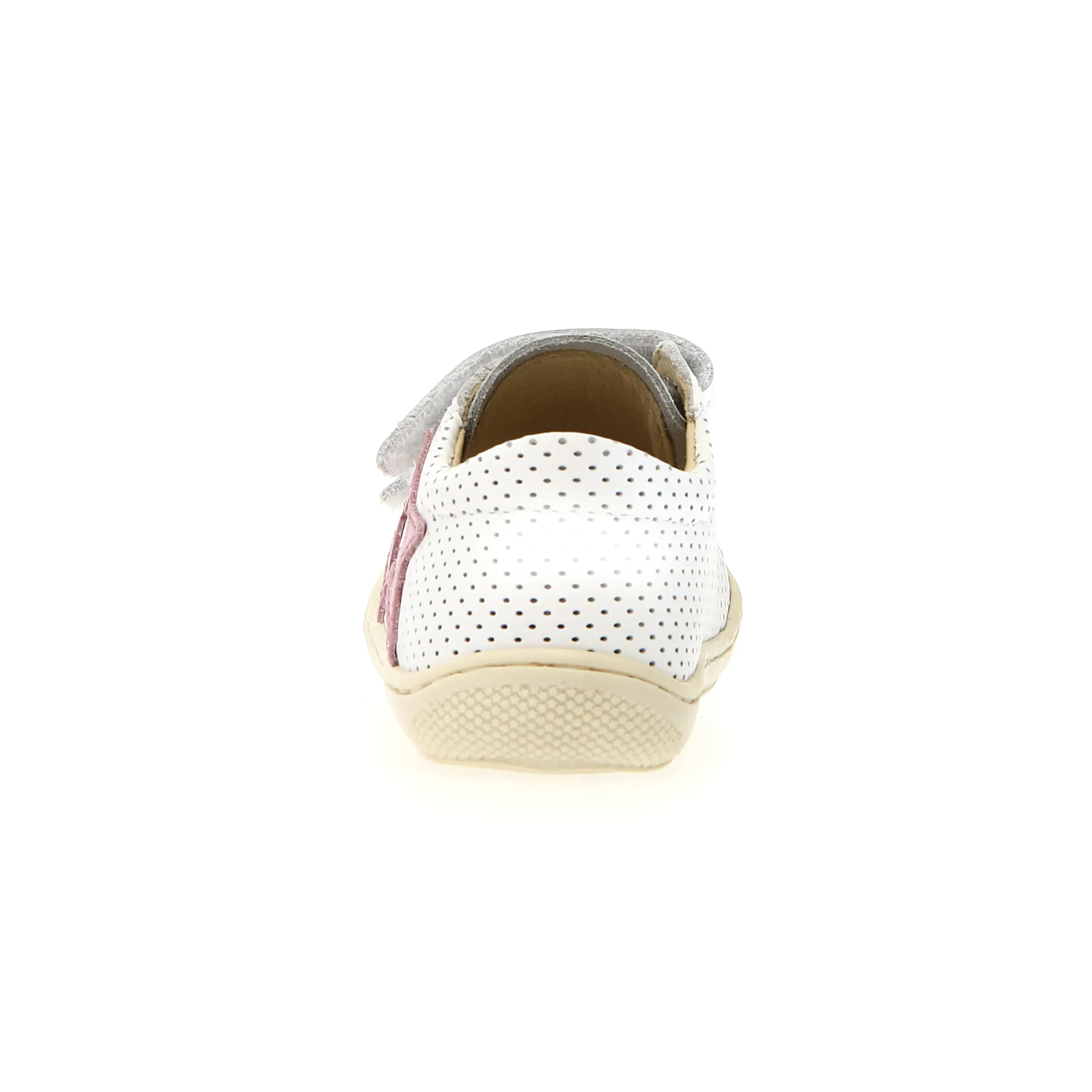 Naturino Girl's Kolde Low Vl Casual Shoes - White / Silver / Pink Easy Returns