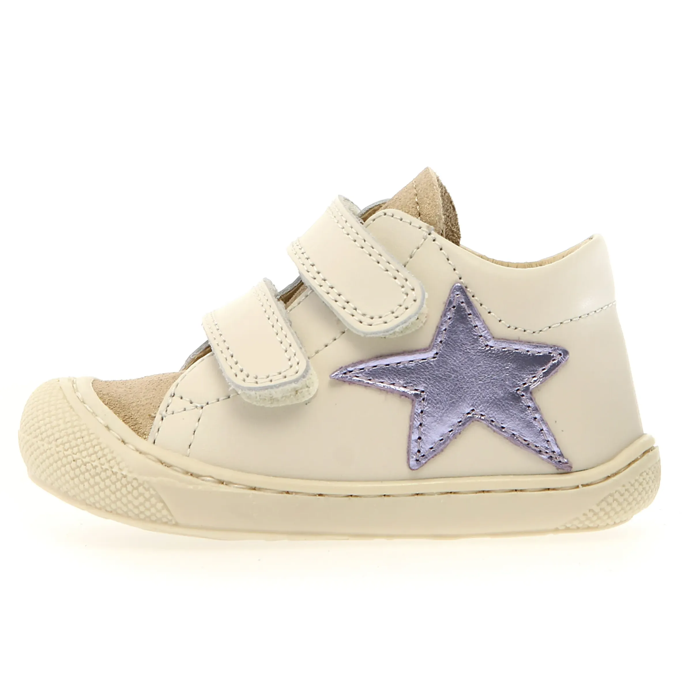 Naturino Girl's Kolde Vl Casual Shoes - Milk / Platinum / Lilac Clogs