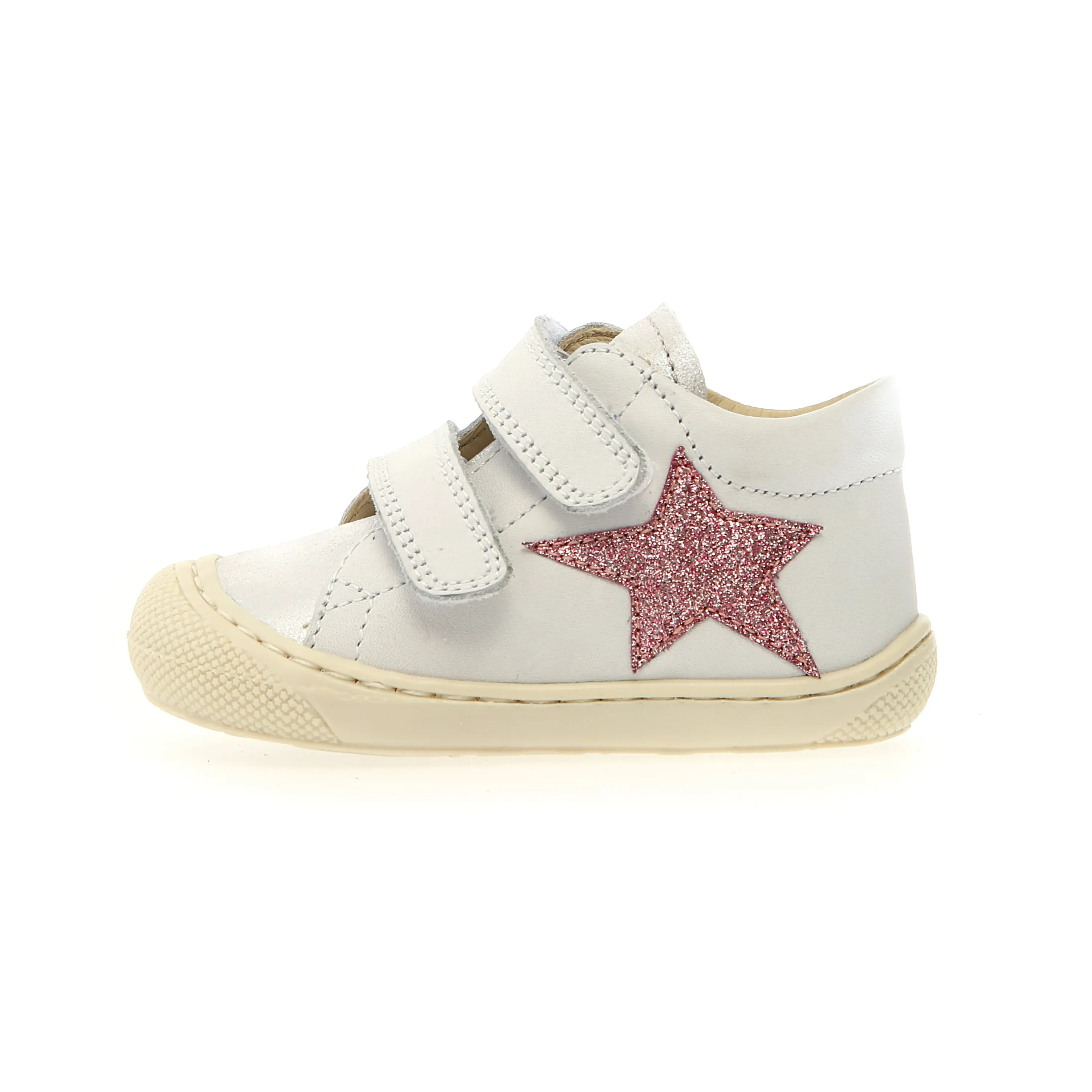 Naturino Girl's Kolde Vl Casual Shoes - White / Silver / Pink Charm Kids