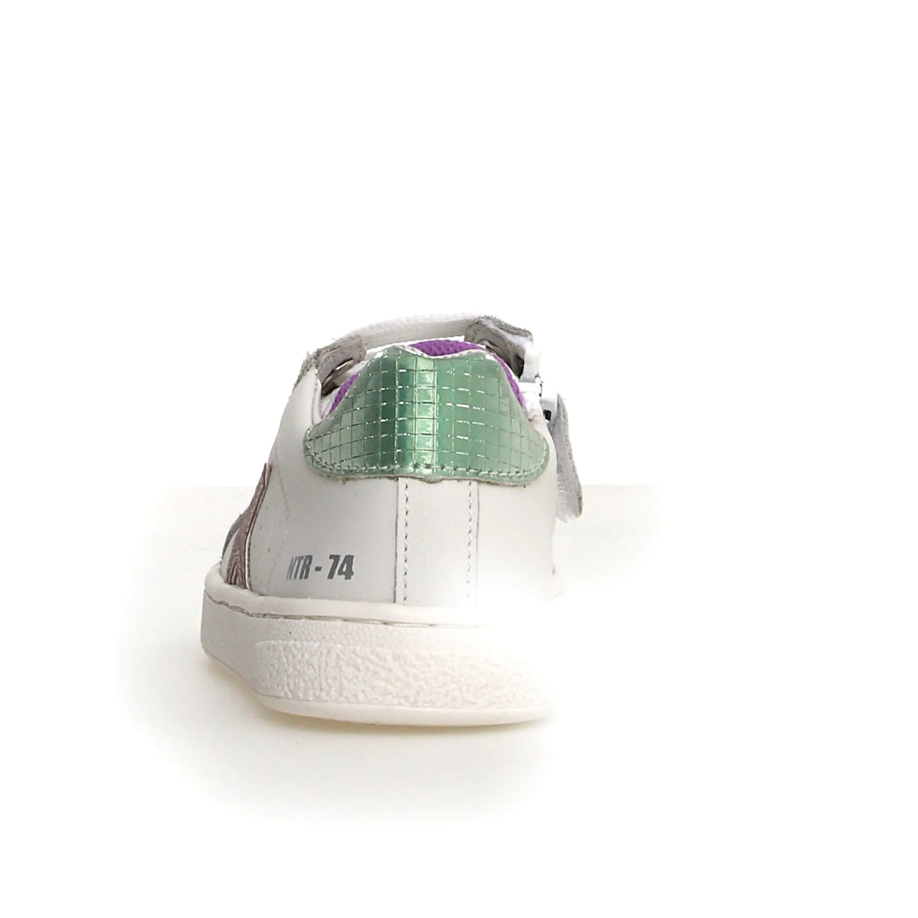 Naturino Girl's Pinn Zip Casual Shoes - White / Rose/ Capri New Arrivals