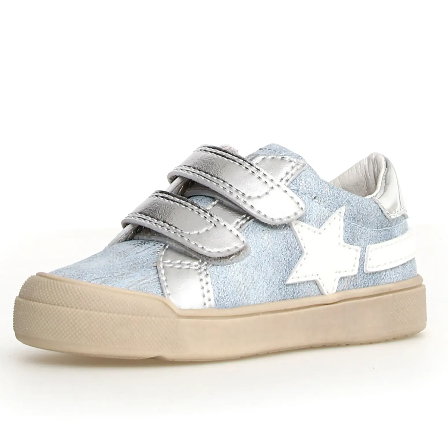 Kids' loafers Children's wear Naturino Girl's Singery Low Vl Casual Shoes - Metallic Dream / Silver