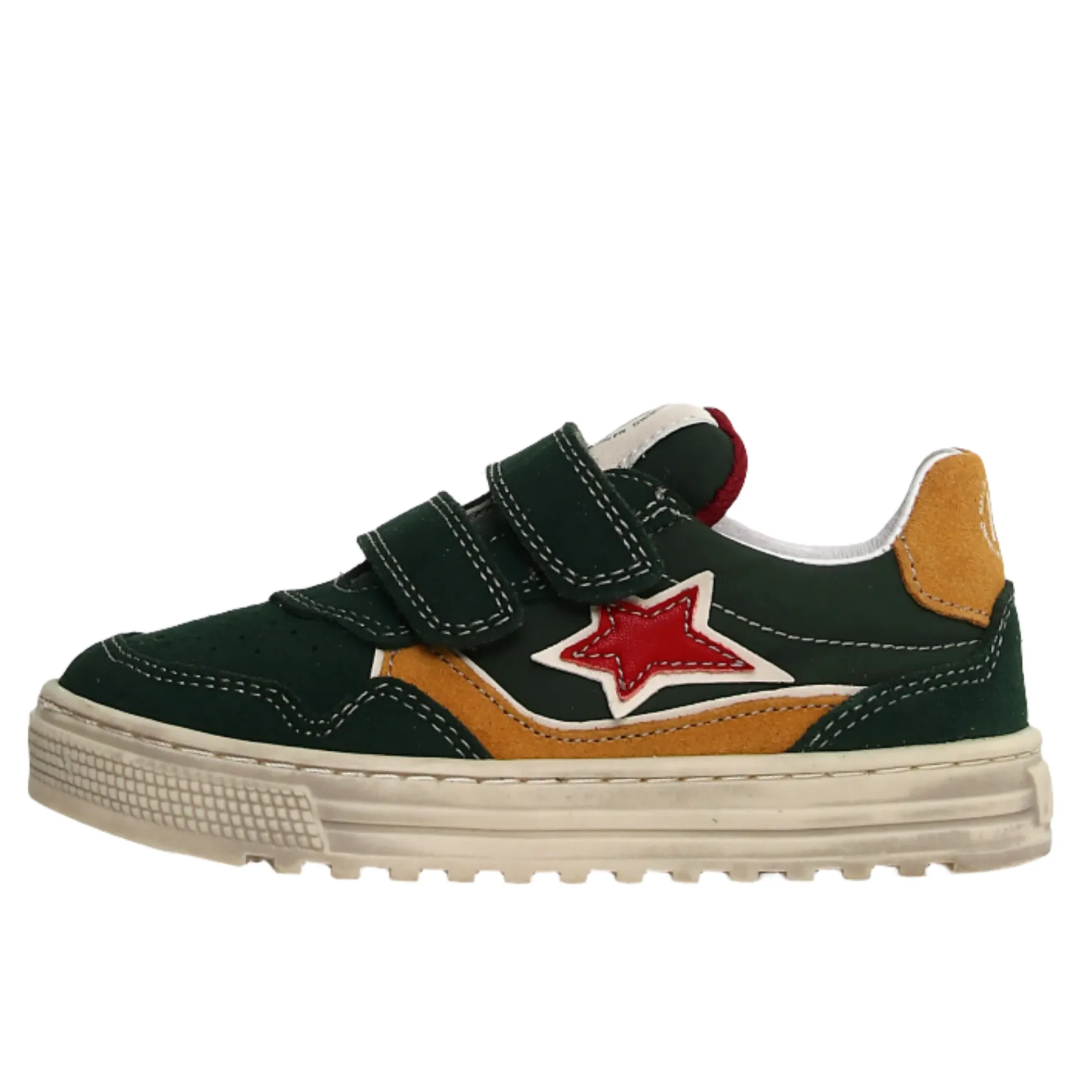 Naturino Hess 3 Vl Boy's and Girl's Casual Shoes - Green Bottle/Zucca/New Granata Padded Tongue