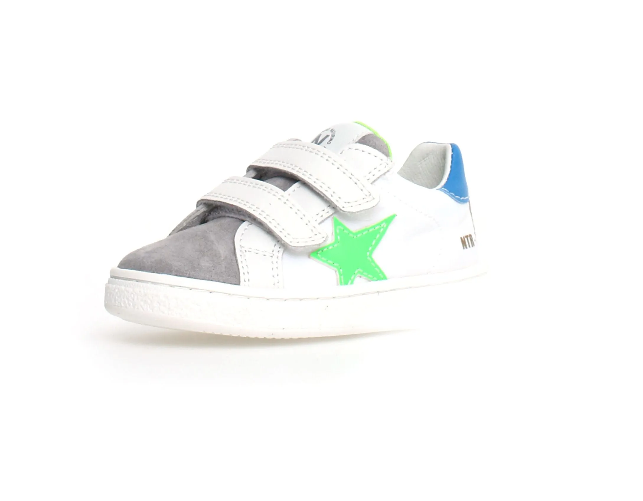 Naturino Pinn VL Boy's and Girl's Casual Shoes Sneakers - Grey/White/Green Fluorescent Mesh Kids