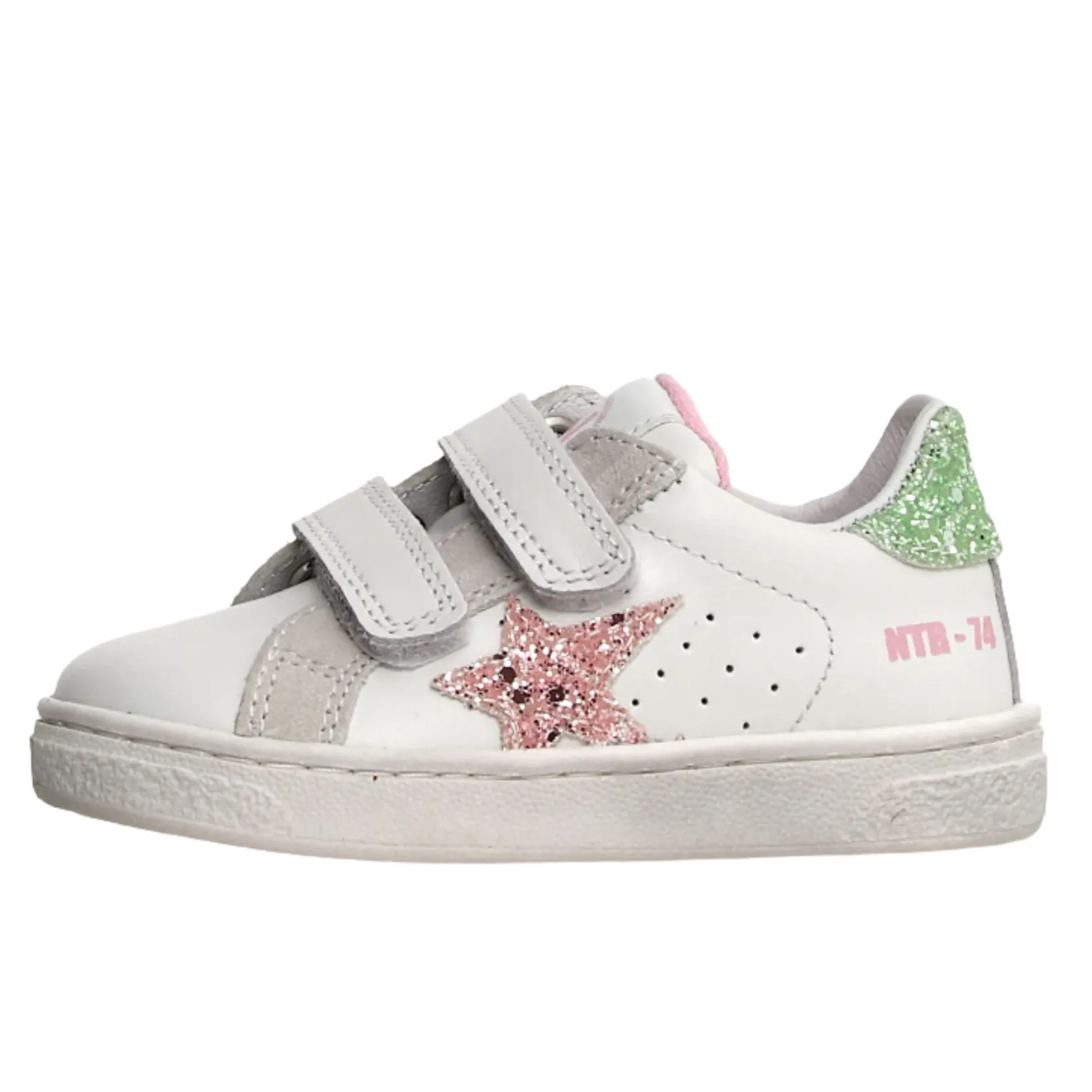 Naturino Pinn Vl Girl's Casual Shoes - White/Pink/Light Green Cross trainers