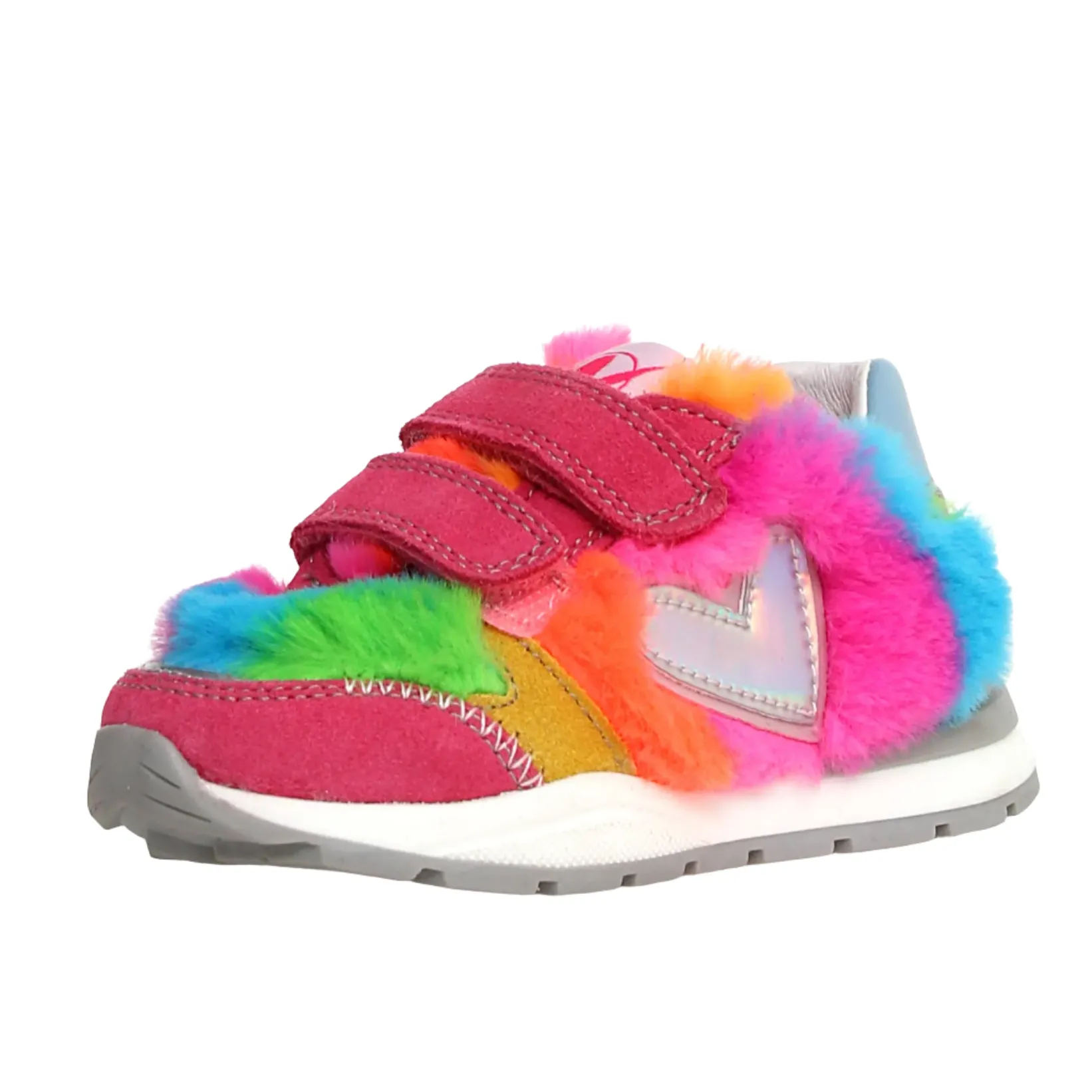 Adjustable - strap kids' shoes Naturino Quelly Vl Girl's Casual Shoes - Flamingo/Yellow/Multi