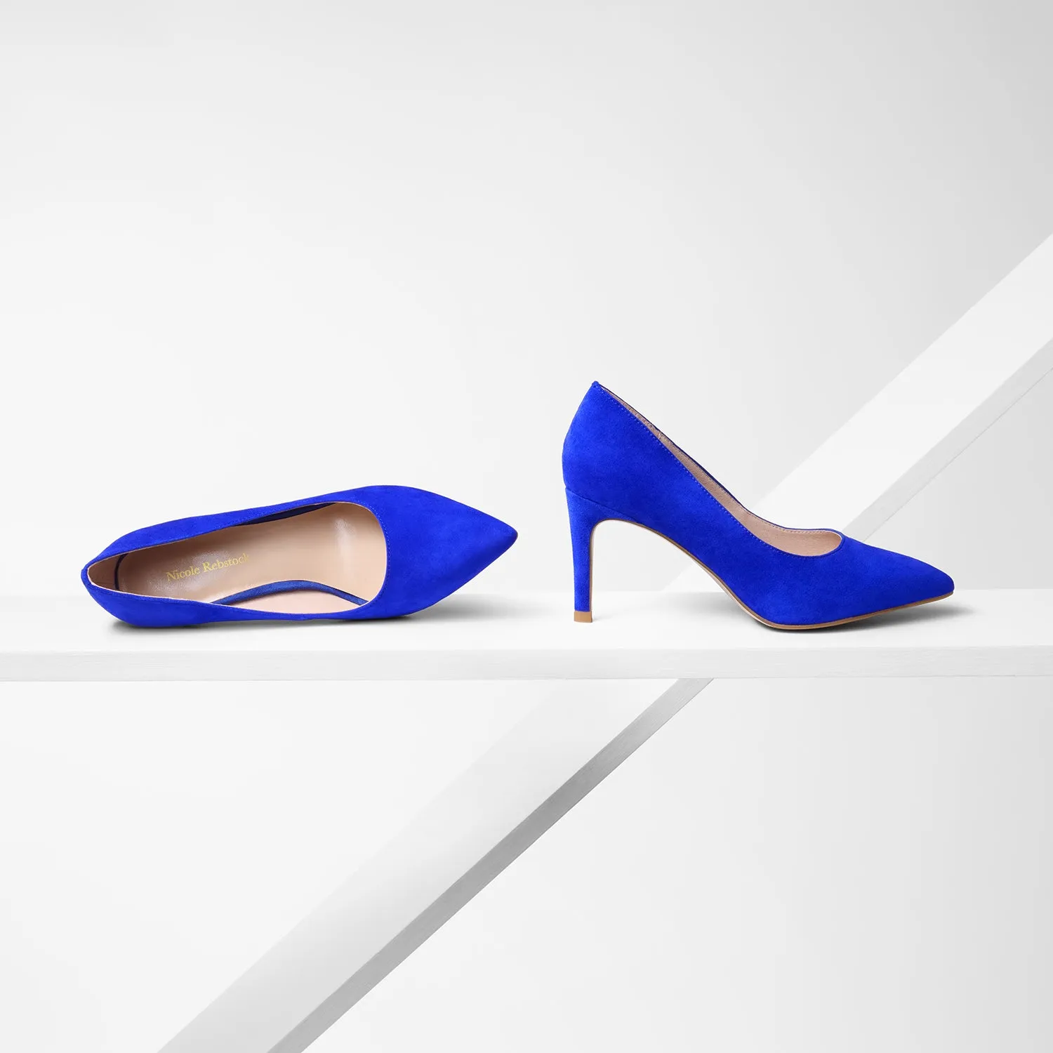 Nemesis 78mm Heel | Cobalt Blue Suede Timeless Heels