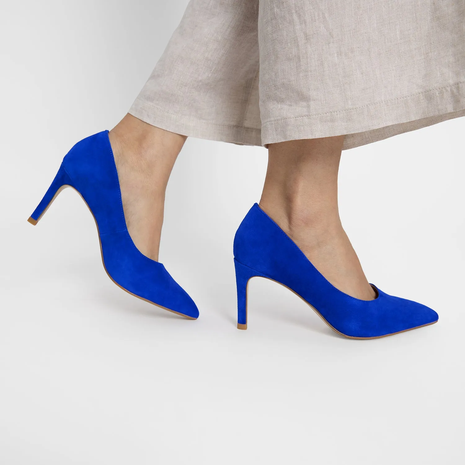 Nemesis 78mm Heel | Cobalt Blue Suede Timeless Heels