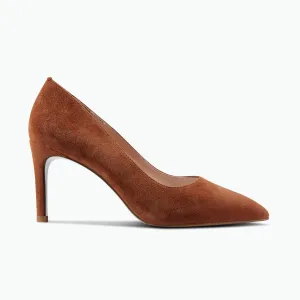 Metallic Heels Retro Sandals Nemesis 78mm Heel | Rust suede