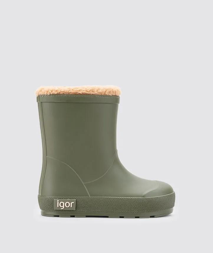 Neutral Kids Igor Boy's and Girl's Yogi Borreguito Rain Boots - Kaki