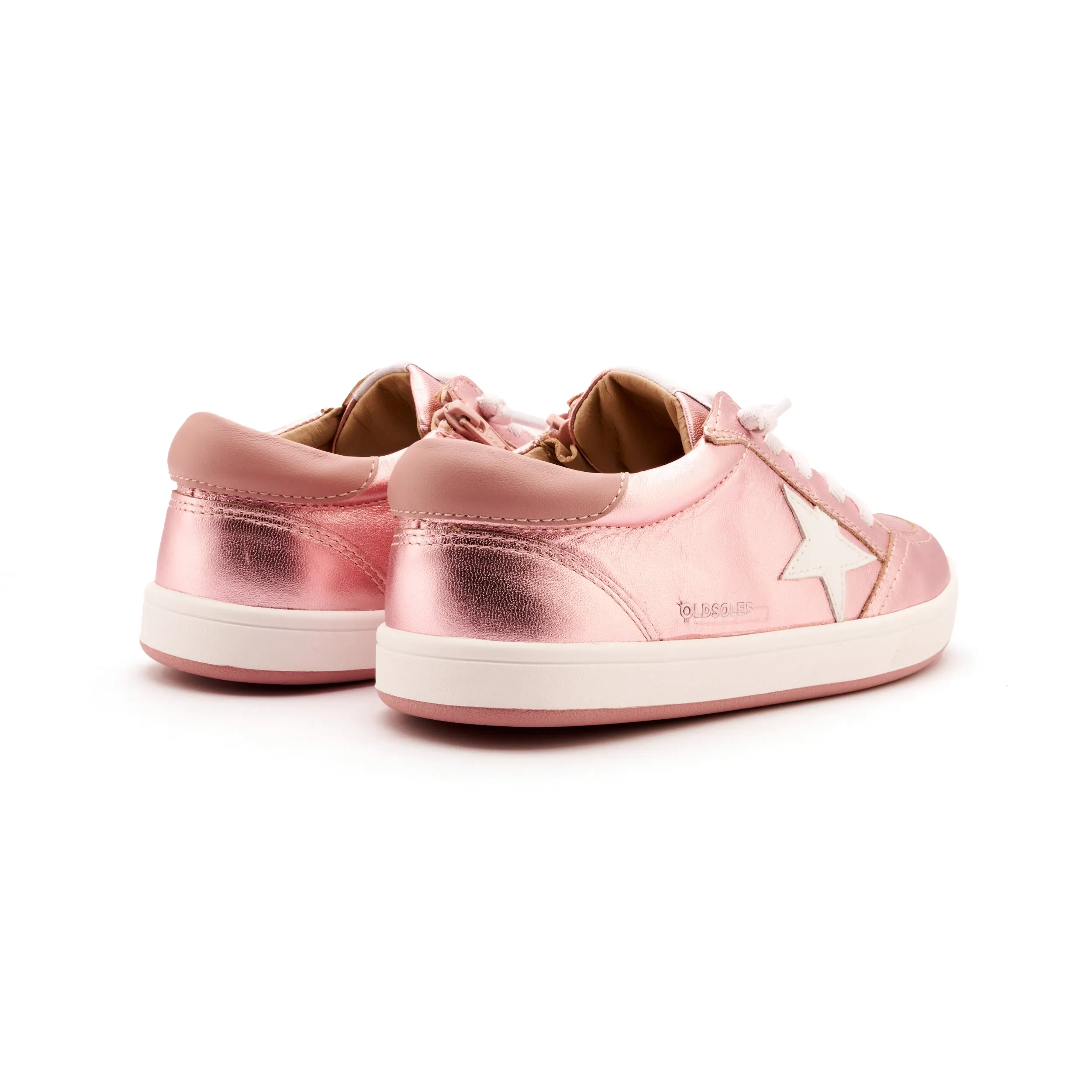 Neutral Kids Old Soles Girl's Platinum Runner Casual Shoes - Pink Frost / Snow / Kiss