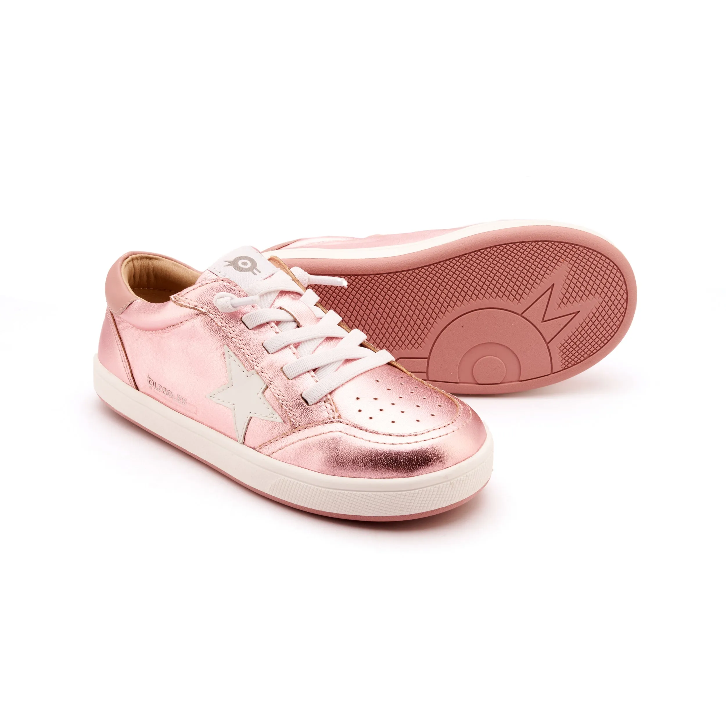 Neutral Kids Old Soles Girl's Platinum Runner Casual Shoes - Pink Frost / Snow / Kiss