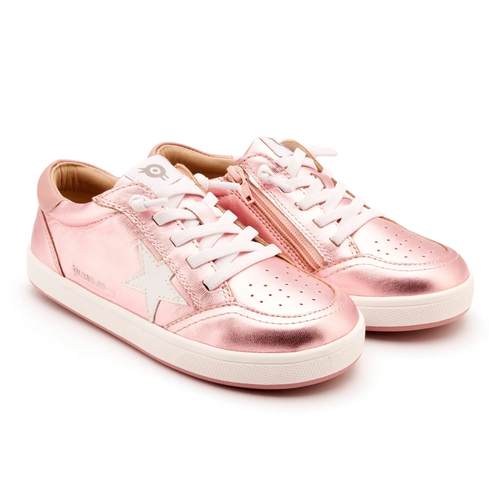 Basketball - inspired kids' shoes Old Soles Girl's Platinum Runner Casual Shoes - Pink Frost / Snow / Kiss