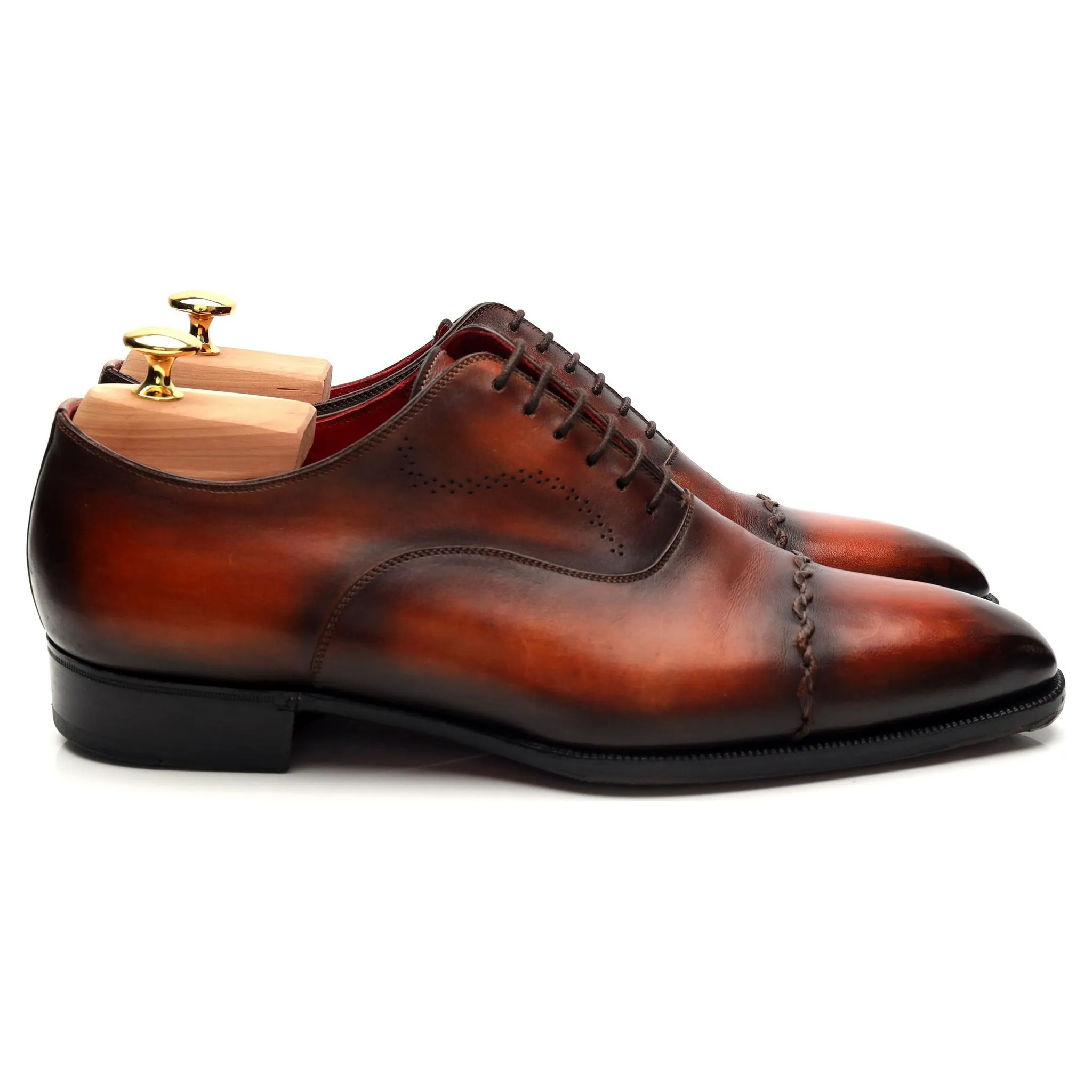 Comfort Walks Chic Leather Style MTO Tan Brown Museum Leather Oxford UK 9.5