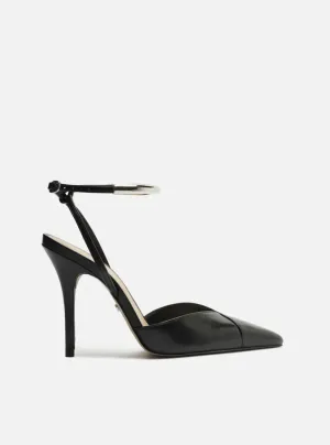 Carmela Leather  Stiletto Pump Ballet-Inspired Heels