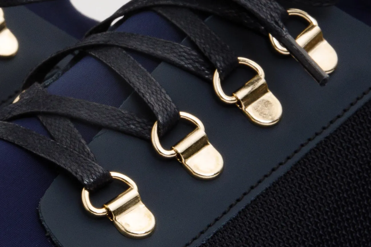 non-slip The Emir Navy Leather Men Sneaker