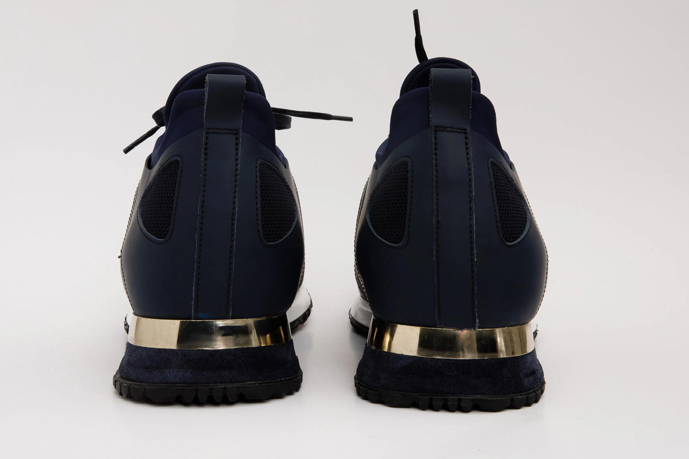 non-slip The Emir Navy Leather Men Sneaker