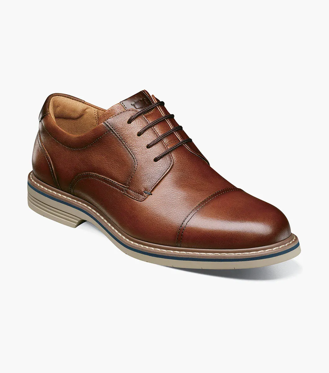 Norwalk Cap Toe Oxford-Cognac Tumbled | Florsheim Professional Slip-Ons