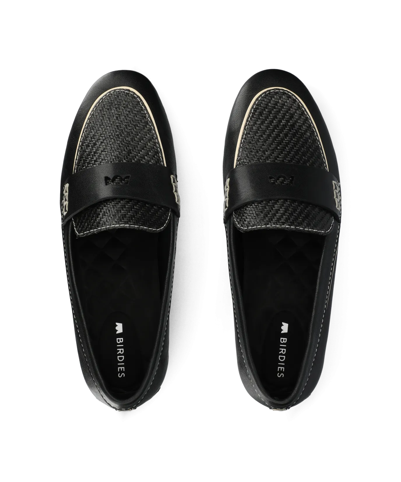 Odor-free The Vesper Driver - Black Leather Raffia
