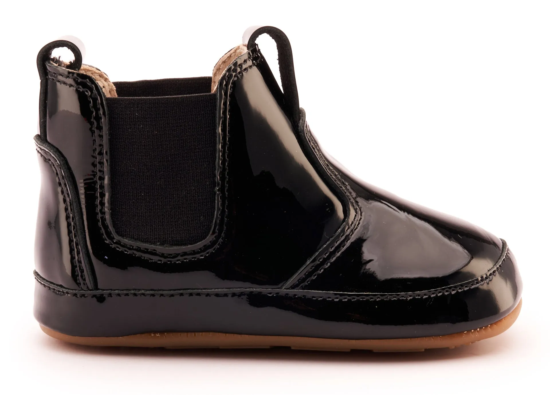 Old Soles Boy's & Girl's 188R Bambini Local Boots/Dress Shoes - Black Patent / Black Mobile Friendly