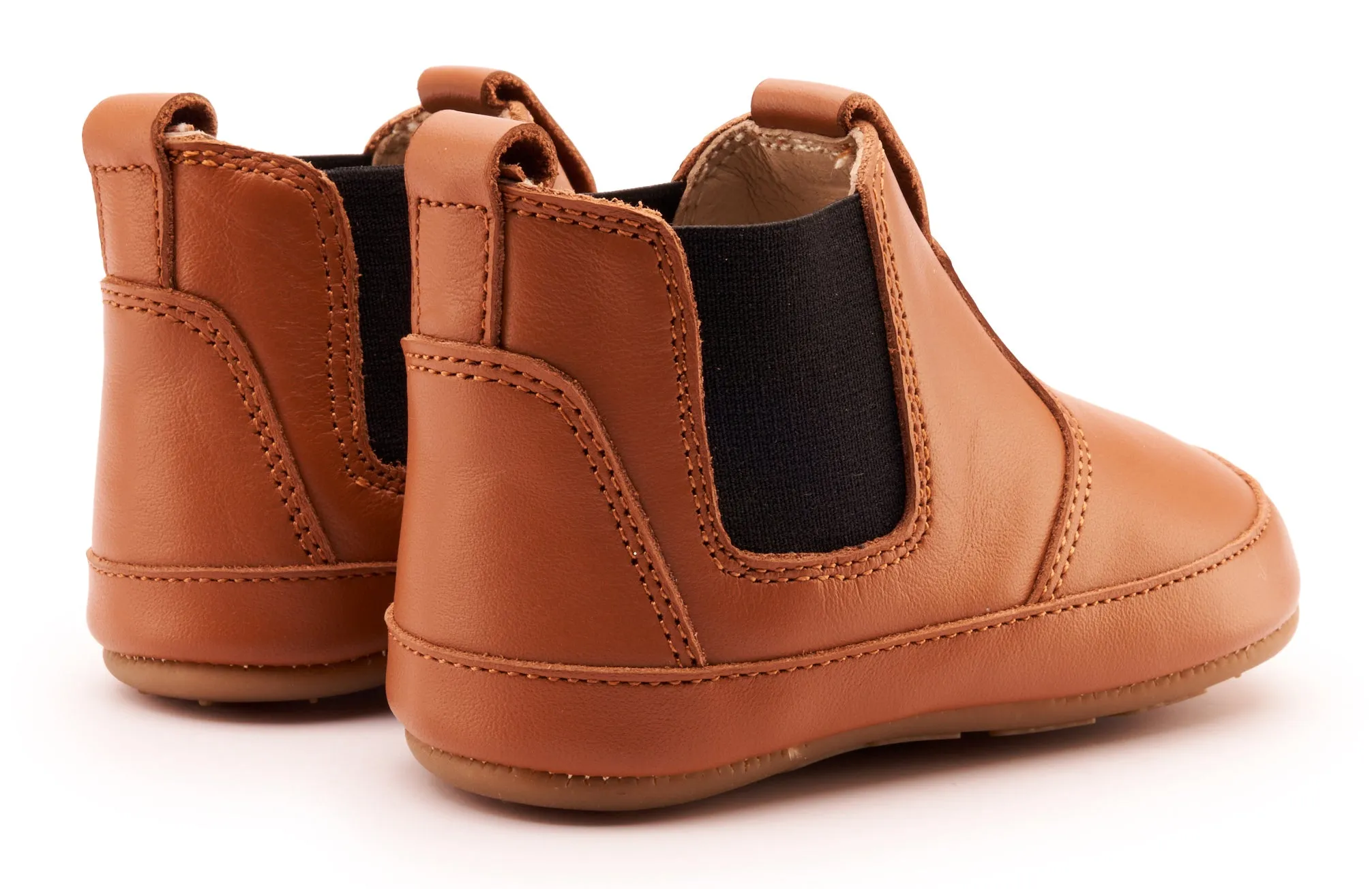 Old Soles Boy's & Girl's 188R Bambini Local Boots/Dress Shoes - Tan / Black TPU Outsole