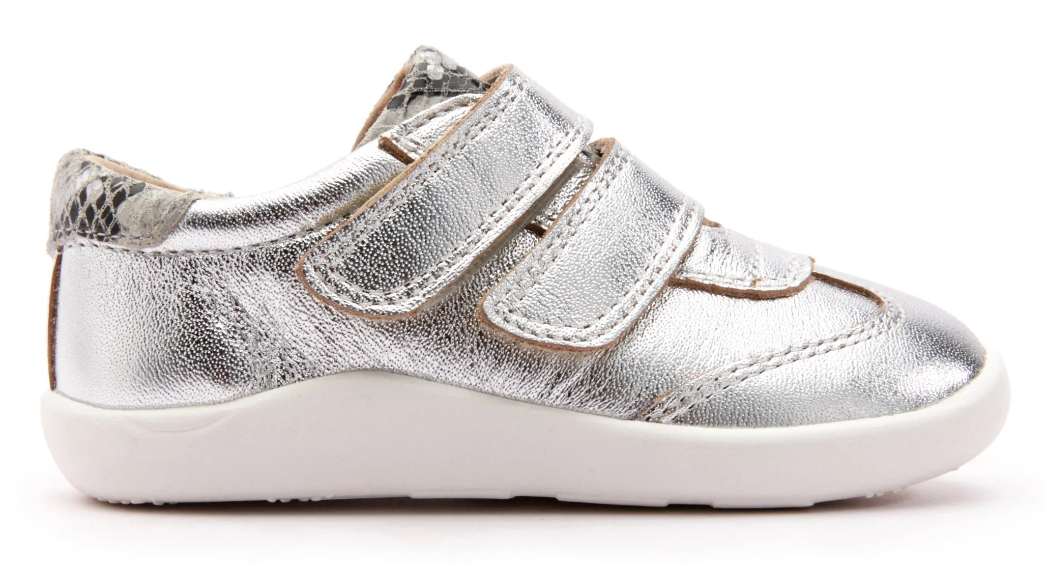 Old Soles Boy's & Girl's 8012 Path Way Shoe - Silver/Grey Serp Suede Trim