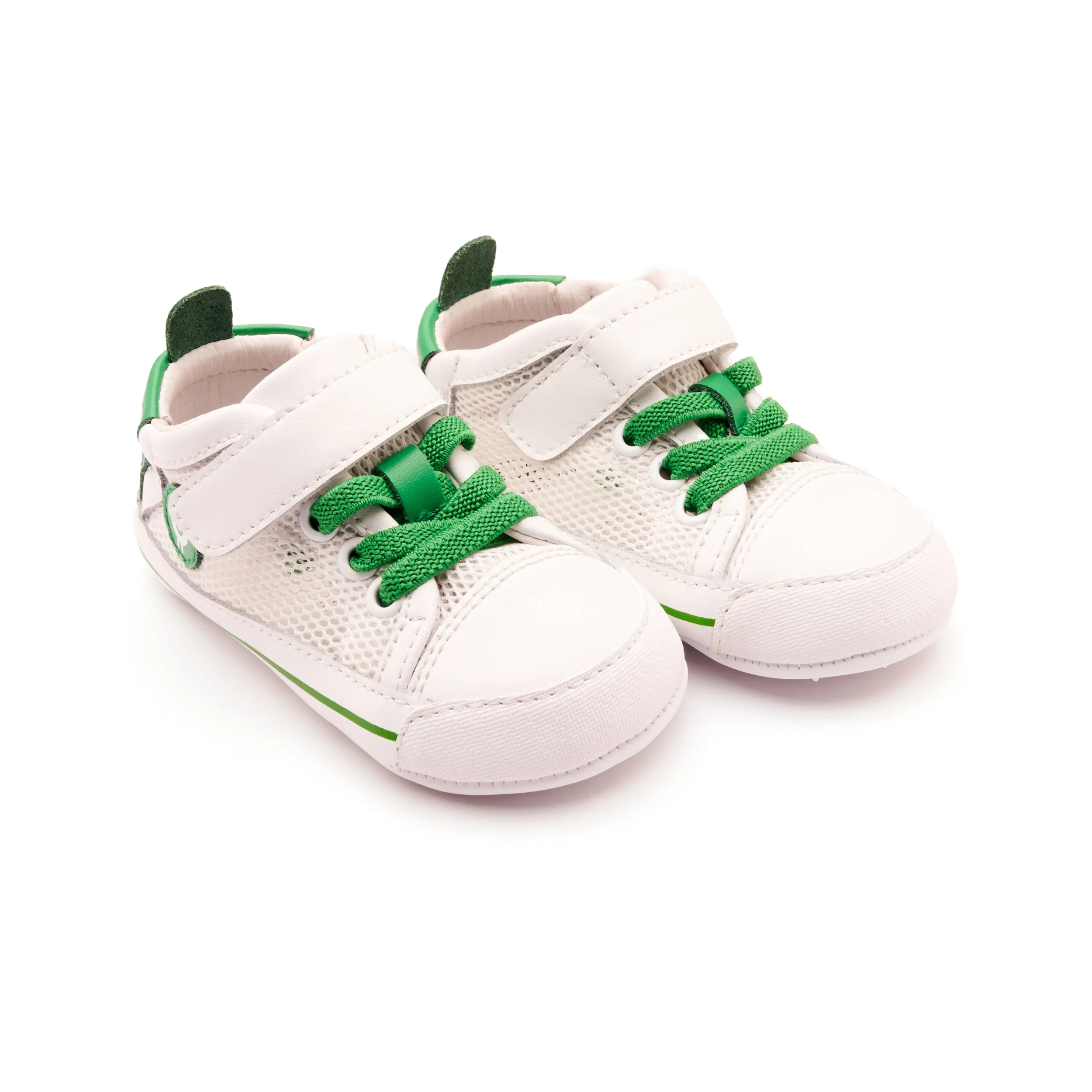 Old Soles Boy's and Girl's 0083RT Baby Mesh Casual Shoes - Snow / Neon Green / Snow Sole Personalized Touch