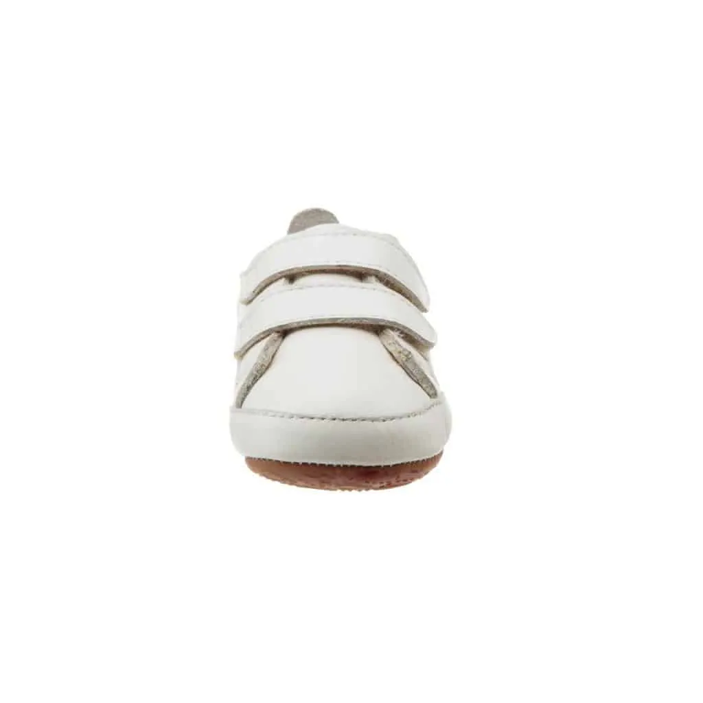 Old Soles Boy's and Girl's 113RT Bambini Markert Casual Shoes - White / White Patch Kids