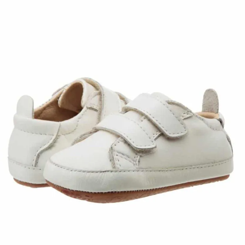 Old Soles Boy's and Girl's 113RT Bambini Markert Casual Shoes - White / White Adjustable - strap kids' shoes Formal kids' shoes