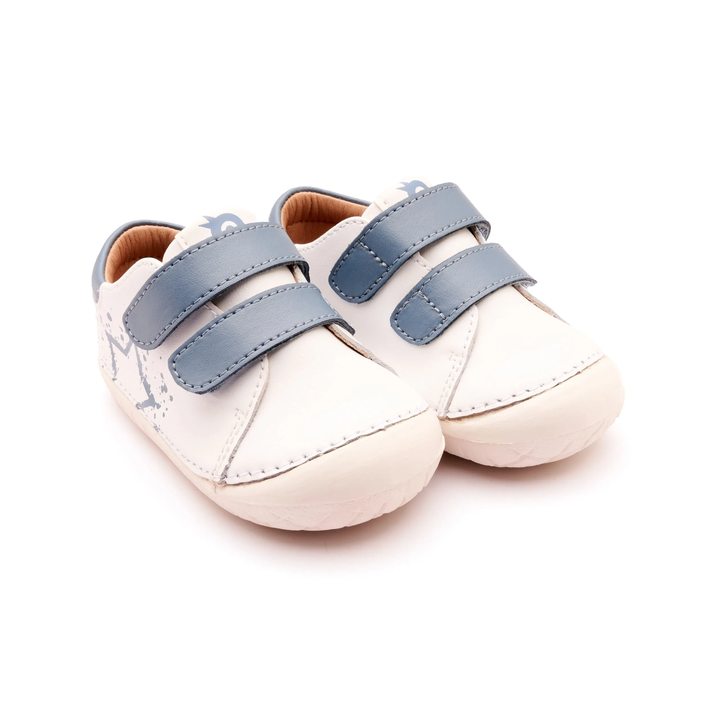 Old Soles Boy's and Girl's 4101 Pave Splash Casual Shoes - Snow / Indigo / White Sole Minimalist Styles