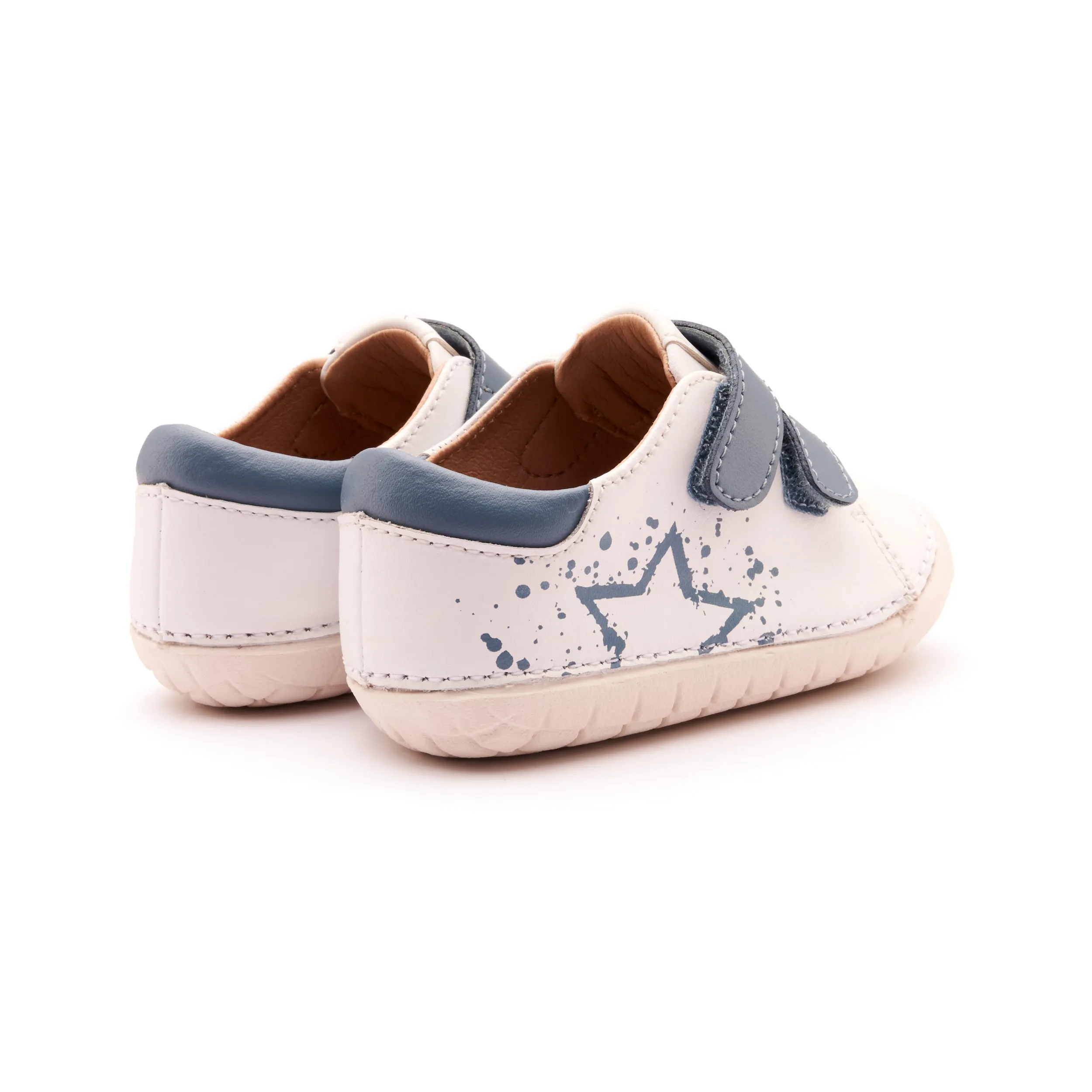 Old Soles Boy's and Girl's 4101 Pave Splash Casual Shoes - Snow / Indigo / White Sole Minimalist Styles