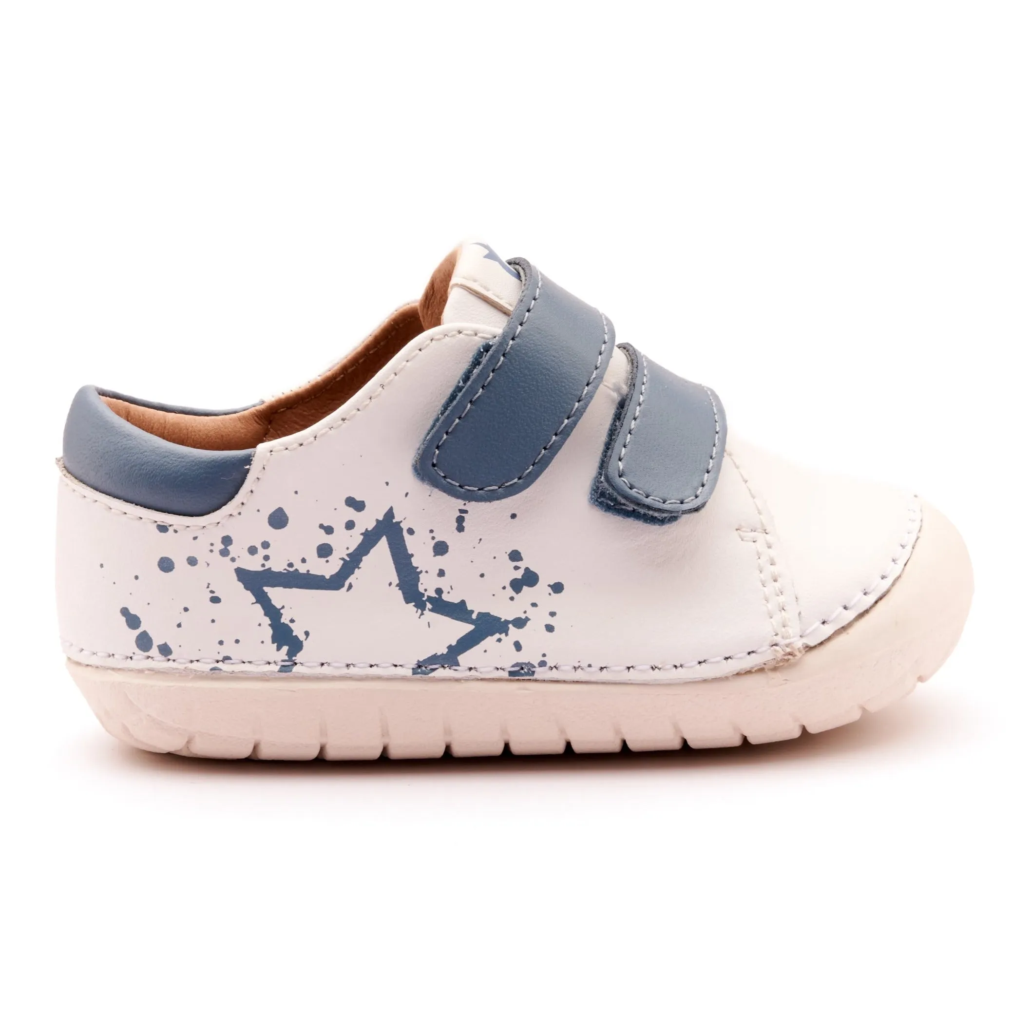 Old Soles Boy's and Girl's 4101 Pave Splash Casual Shoes - Snow / Indigo / White Sole Minimalist Styles
