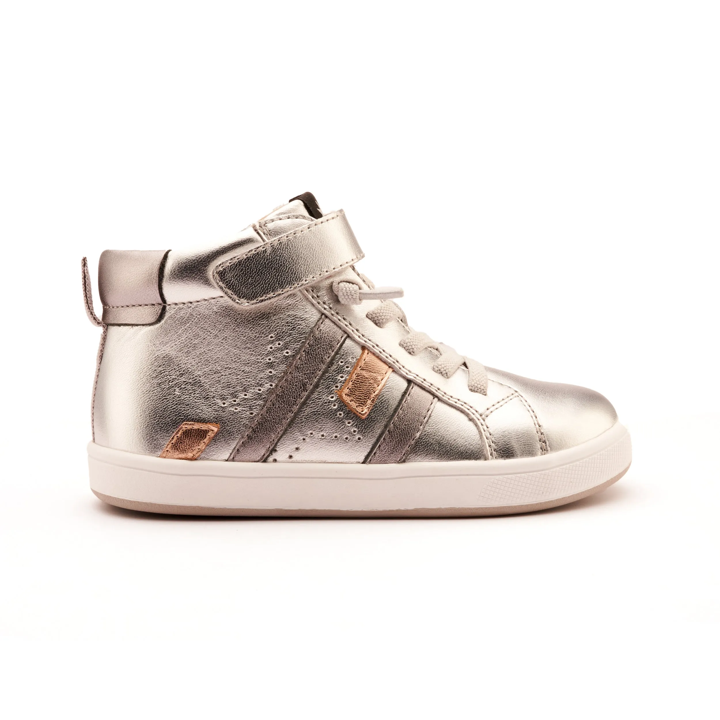 Old Soles Boy's and Girl's Challenger Casual Shoes - Silver / Rich Silver / Copper Value for Money
