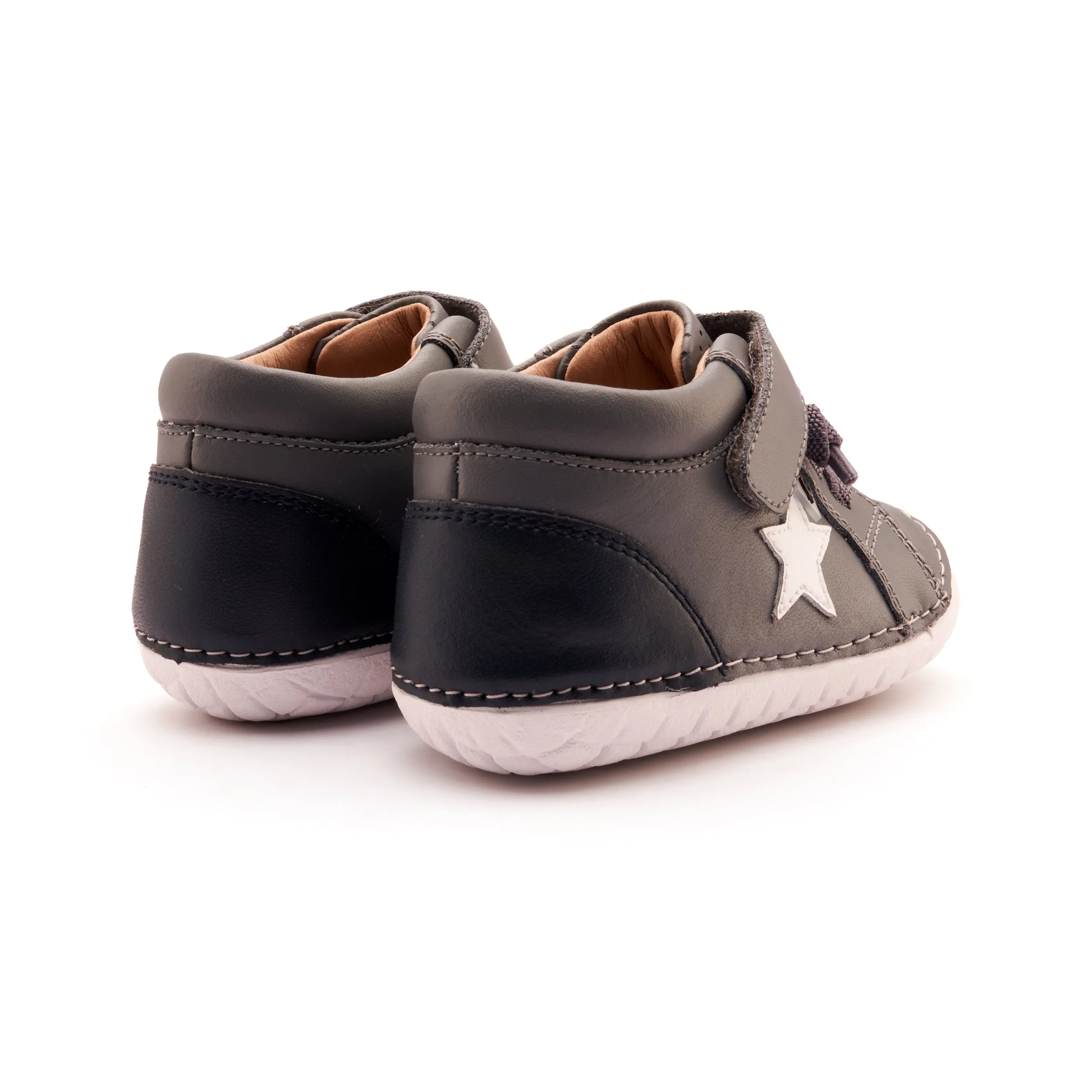 Old Soles Boy's and Girl's Champster Pave Casual Shoes - Shadow / Navy / Snow Buckle Details