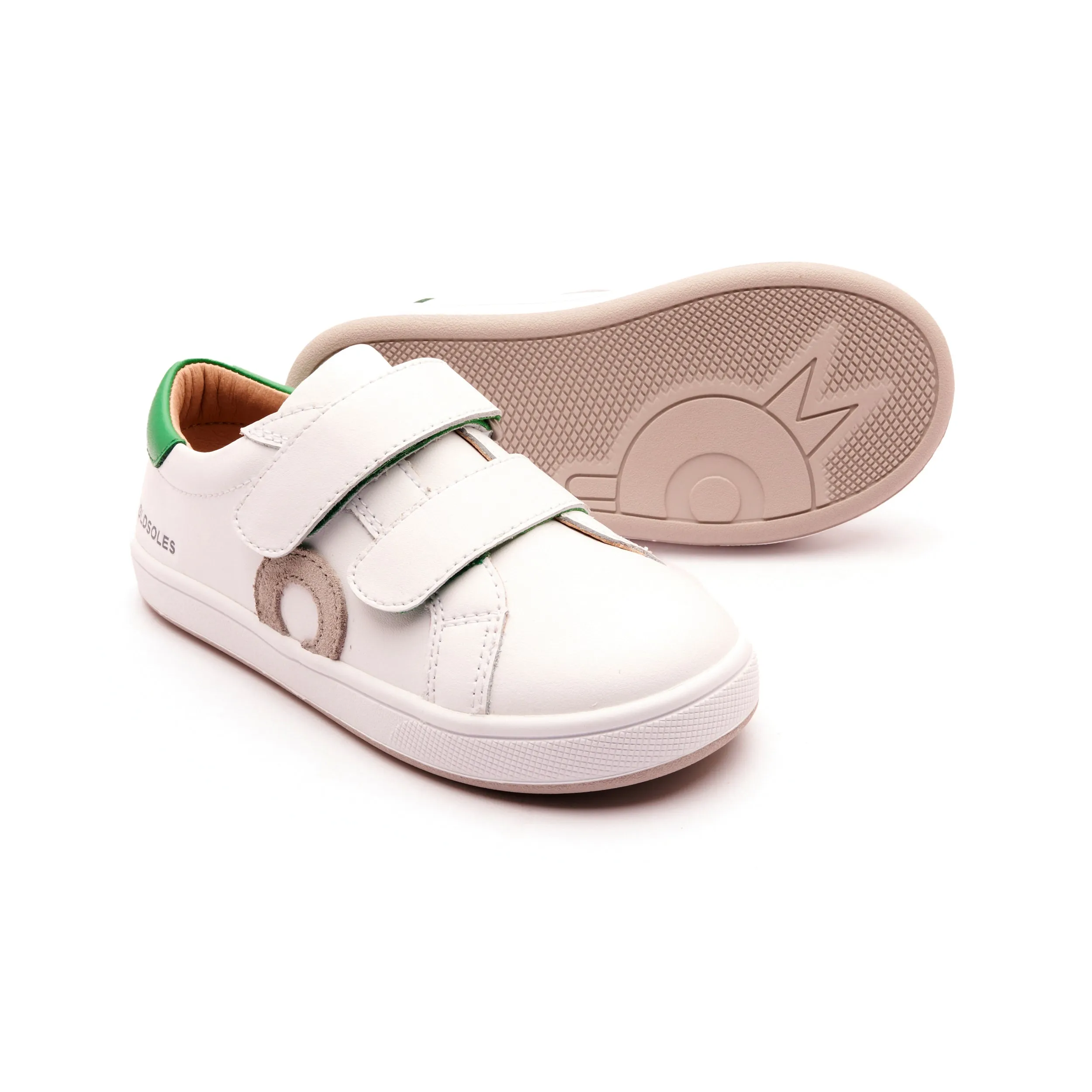 Old Soles Boy's and Girl's Kix Casual Shoes - Snow / Neon Green / Gris / White Printed Styles